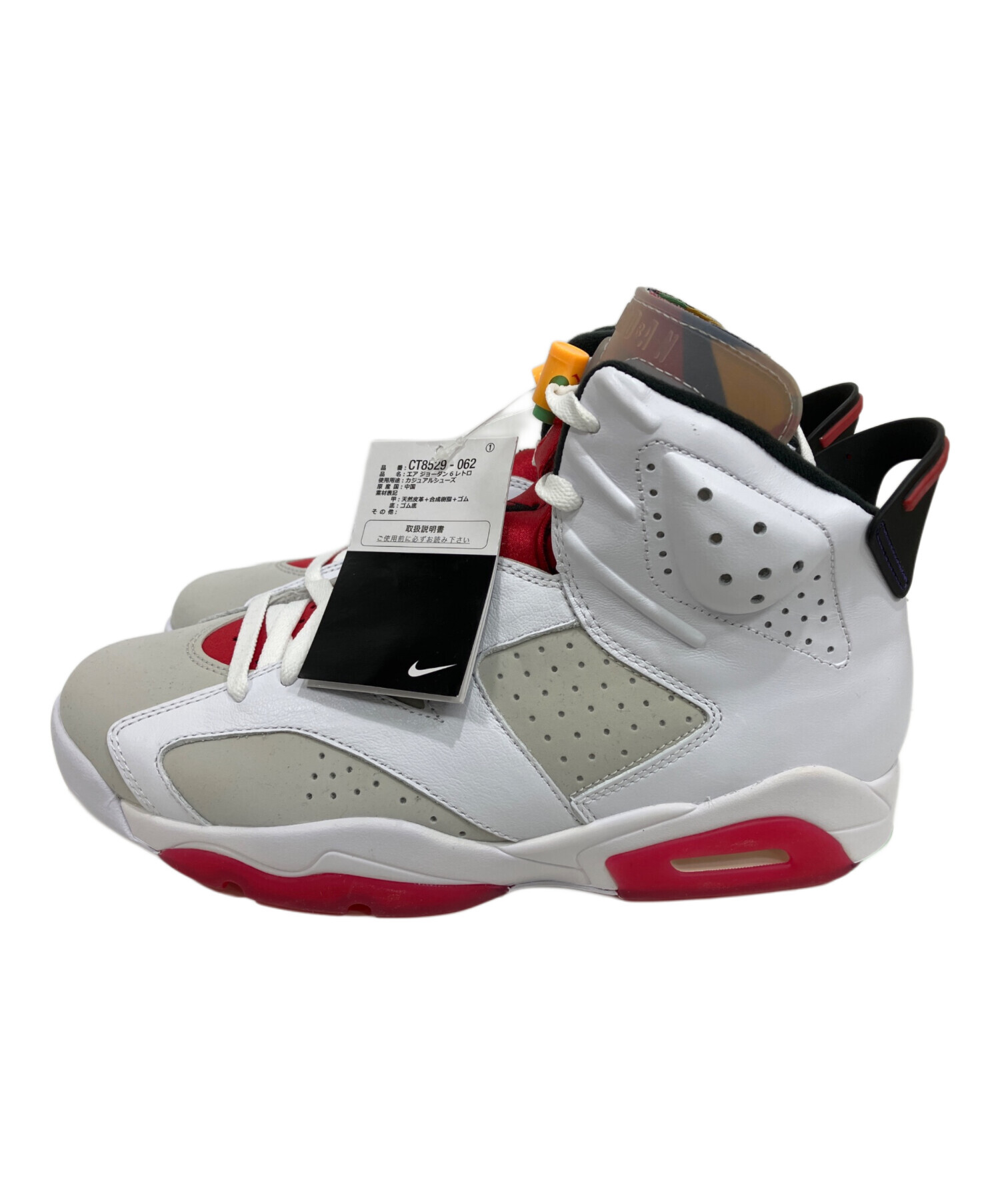 中古・古着通販】NIKE (ナイキ) AIR JORDAN6 ホワイト×レッド サイズ 