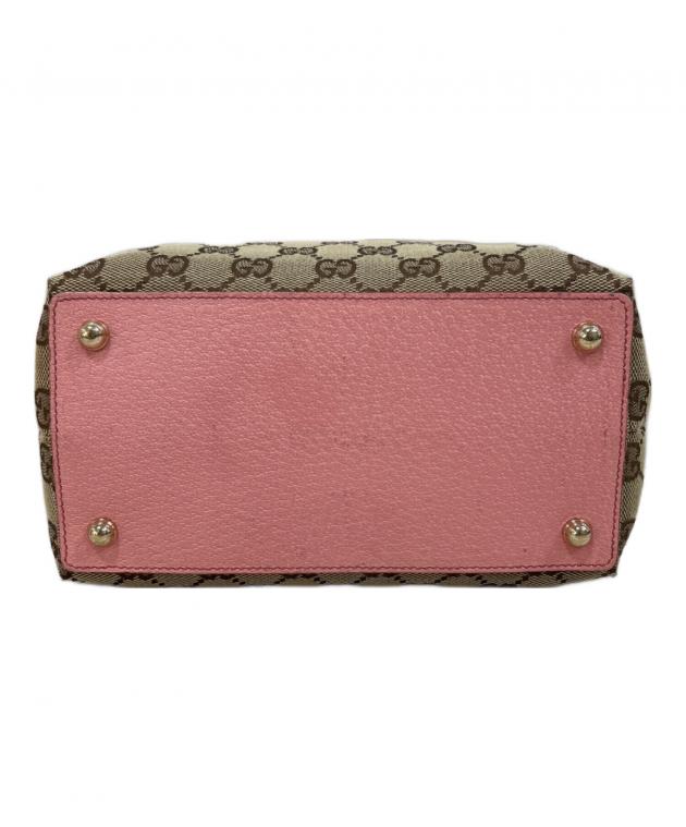 中古・古着通販】GUCCI (グッチ) GGキャンバスハンドバッグ ブラウン