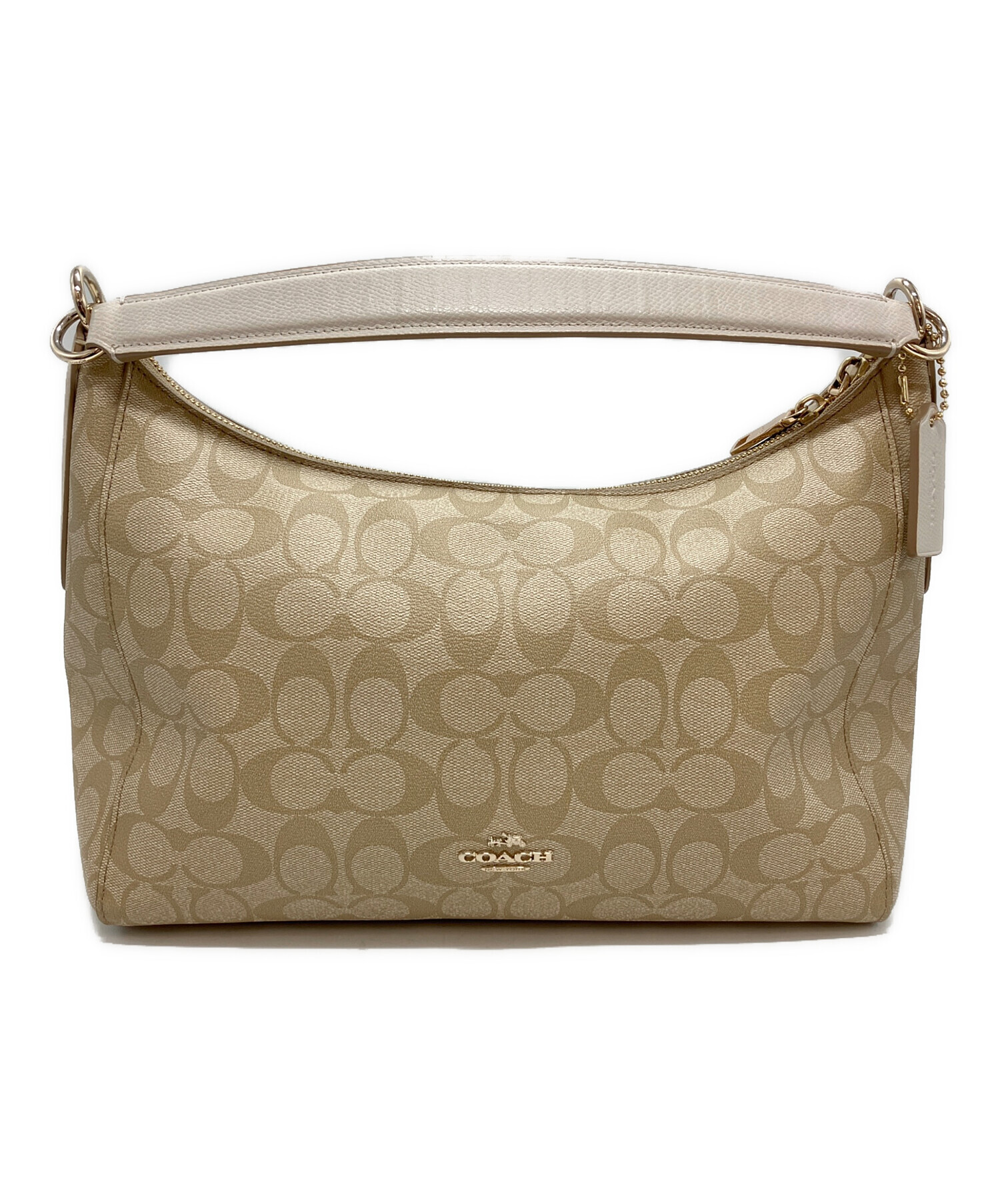 COACH コーチ シグネチャー ワンショルダーバッグ F10620 シグネチャー キャンバスxレザー ベージュ ブラウン アウトレット/252962【中古】 楽天市場】COACH コーチ シグネチャー ワンショルダーバッグ F10620
