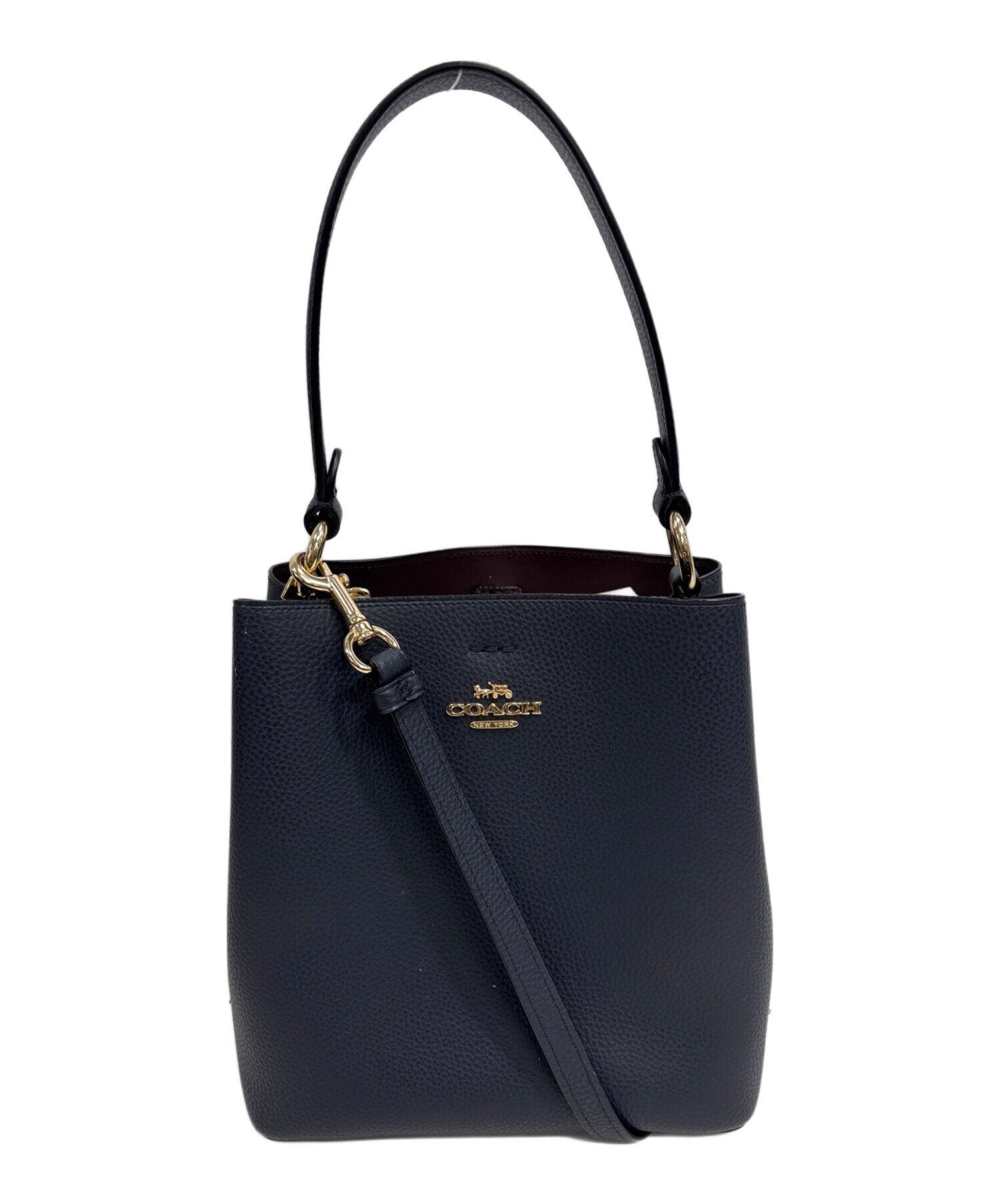 中古・古着通販】COACH (コーチ) スモールタウンバケット ネイビー