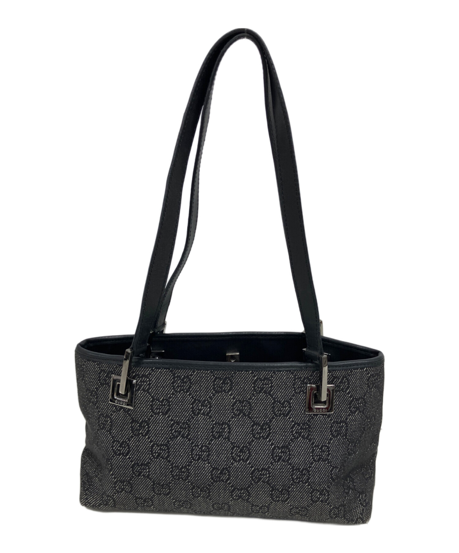 GUCCI グッチ　ブラック系ダークグレー トートバッグ　(価格相談可) 中古・古着通販】GUCCI (グッチ) ggキャンバストートバッグ 36172