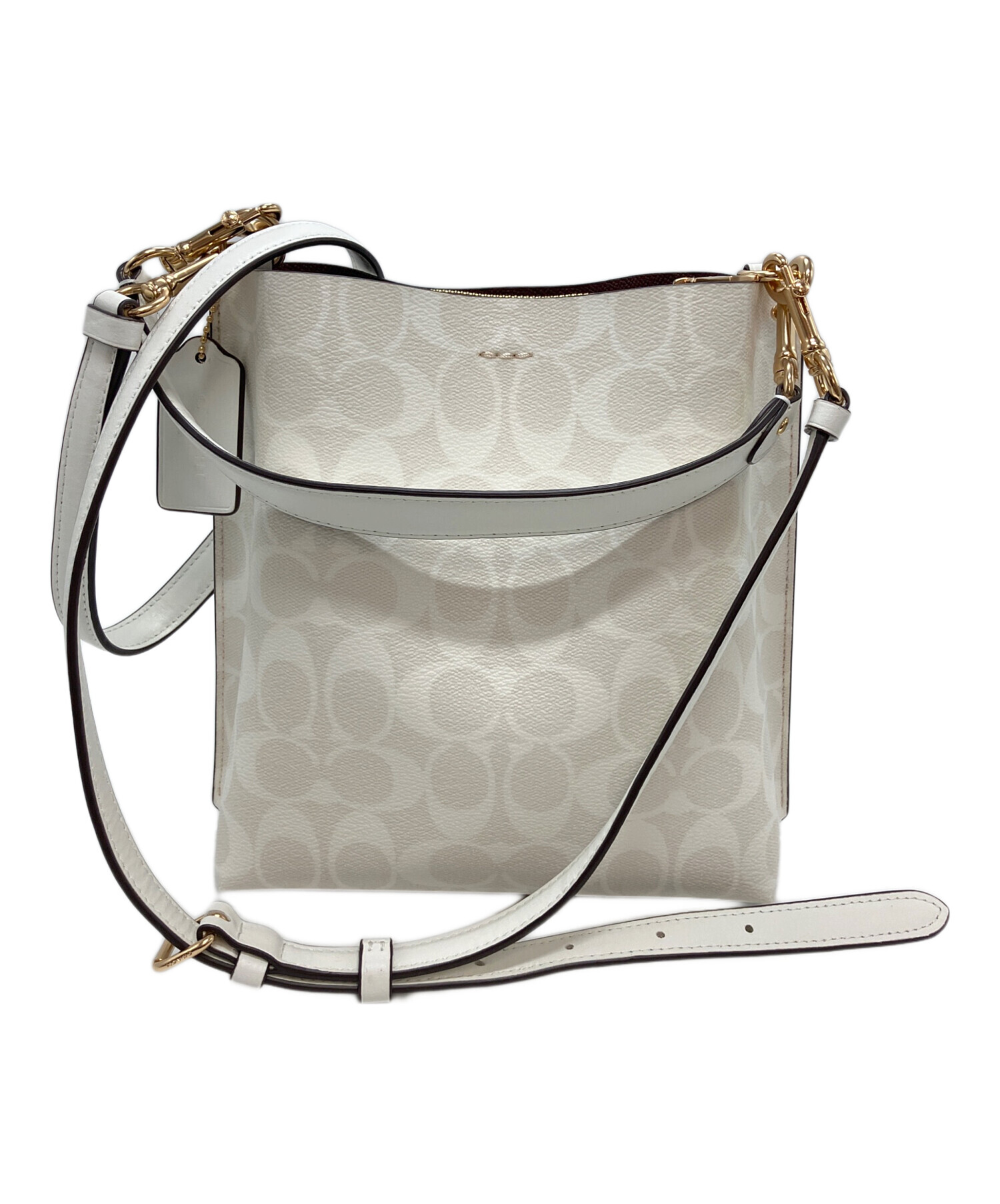 【新品未使用】COACH ビジネスバッグ グレー/ホワイト2ウェイ F56018 中古・古着通販】COACH (コーチ) 2WAYショルダーバッグ ホワイト