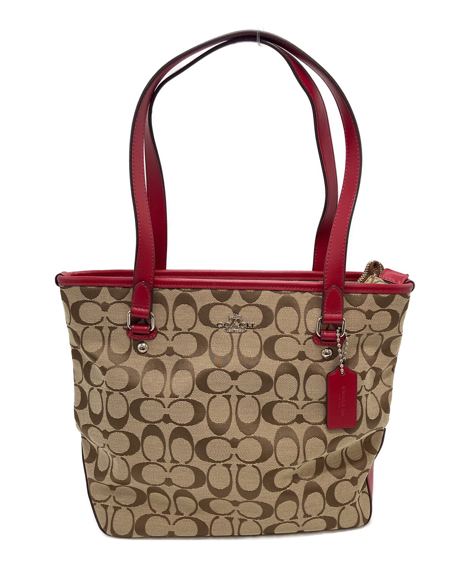 MyB@g(*☻-☻*) COACH トートバッグ ブラウン/レッド COACH】トートバッグ レッド×ブラウン 楽天市場】コーチ ブラウン