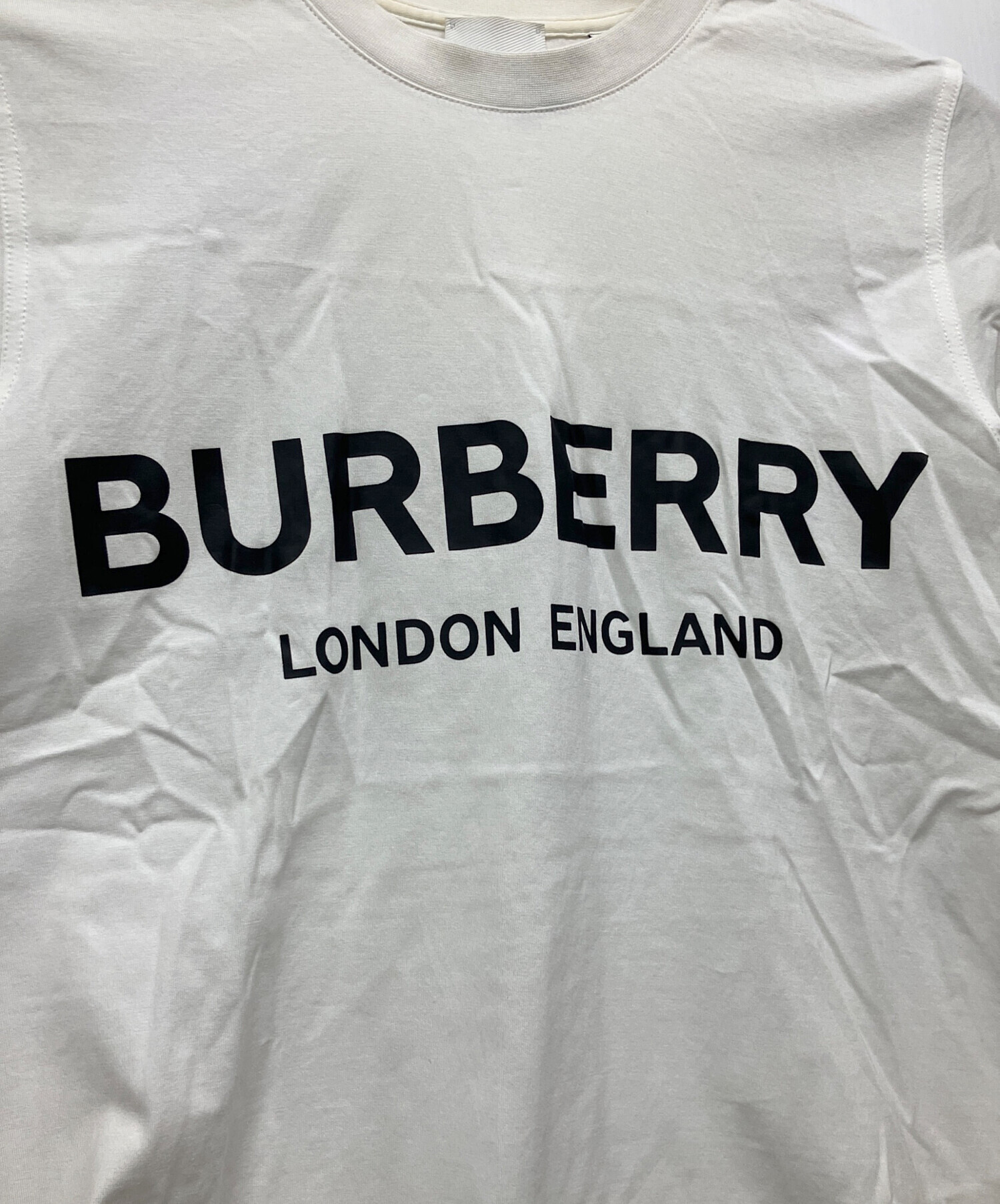 ✨新品未使用タグ付き✨BURBERRY Londonホースロゴ 半袖カットソー 中古・古着通販】BURBERRY (バーバリー) 半袖カットソー ホワイト