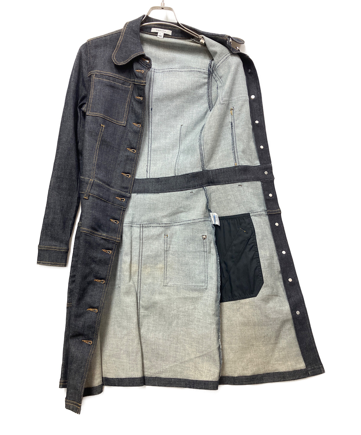 ★新品未使用★ タグ値札付き★ 定価82500円　カルヴェン　ワンピース 中古・古着通販】CARVEN (カルヴェン) 長袖ワンピース インディゴ