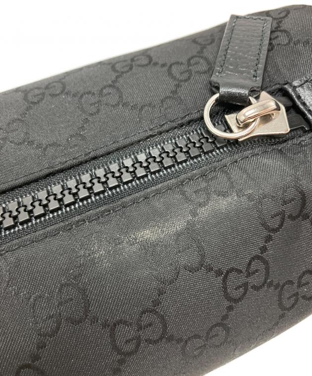 中古・古着通販】GUCCI (グッチ) GGナイロンボディーバッグ ブラック