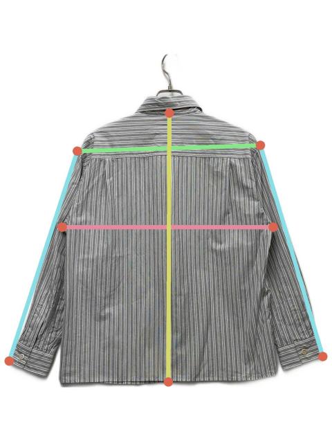 中古・古着通販】MHL (エムエイチエル) 長袖シャツ グレー×ホワイト