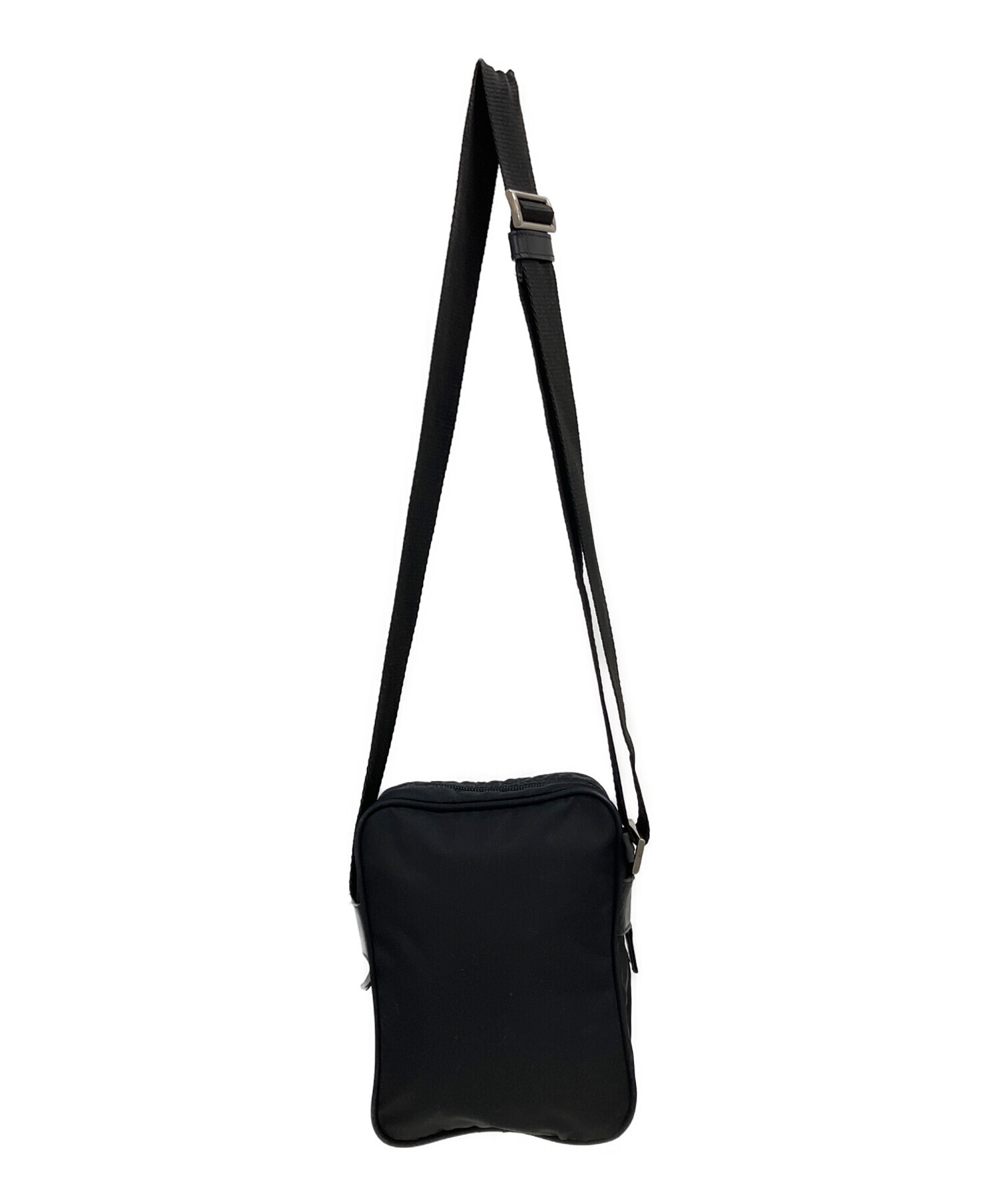 中古・古着通販】PRADA (プラダ) ナイロンショルダーバッグ ブラック