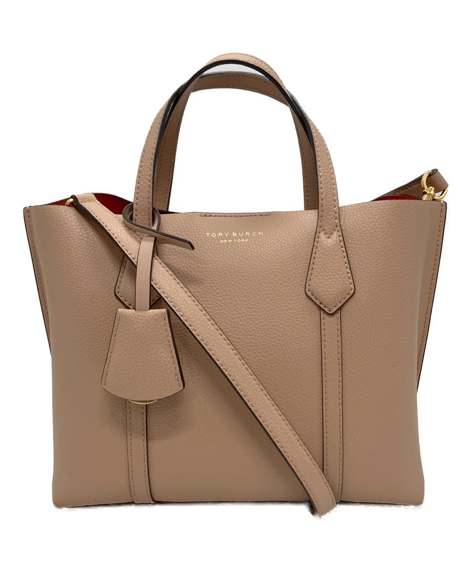未使用Tory Burch キャンバス トリプルコンパートメント トートバッグ 中古・古着通販】TORY BURCH (トリーバーチ) ペリー トリプル