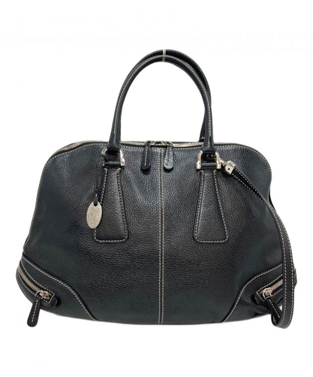 中古・古着通販】TOD'S (トッズ) レザーハンドバッグ ブラック