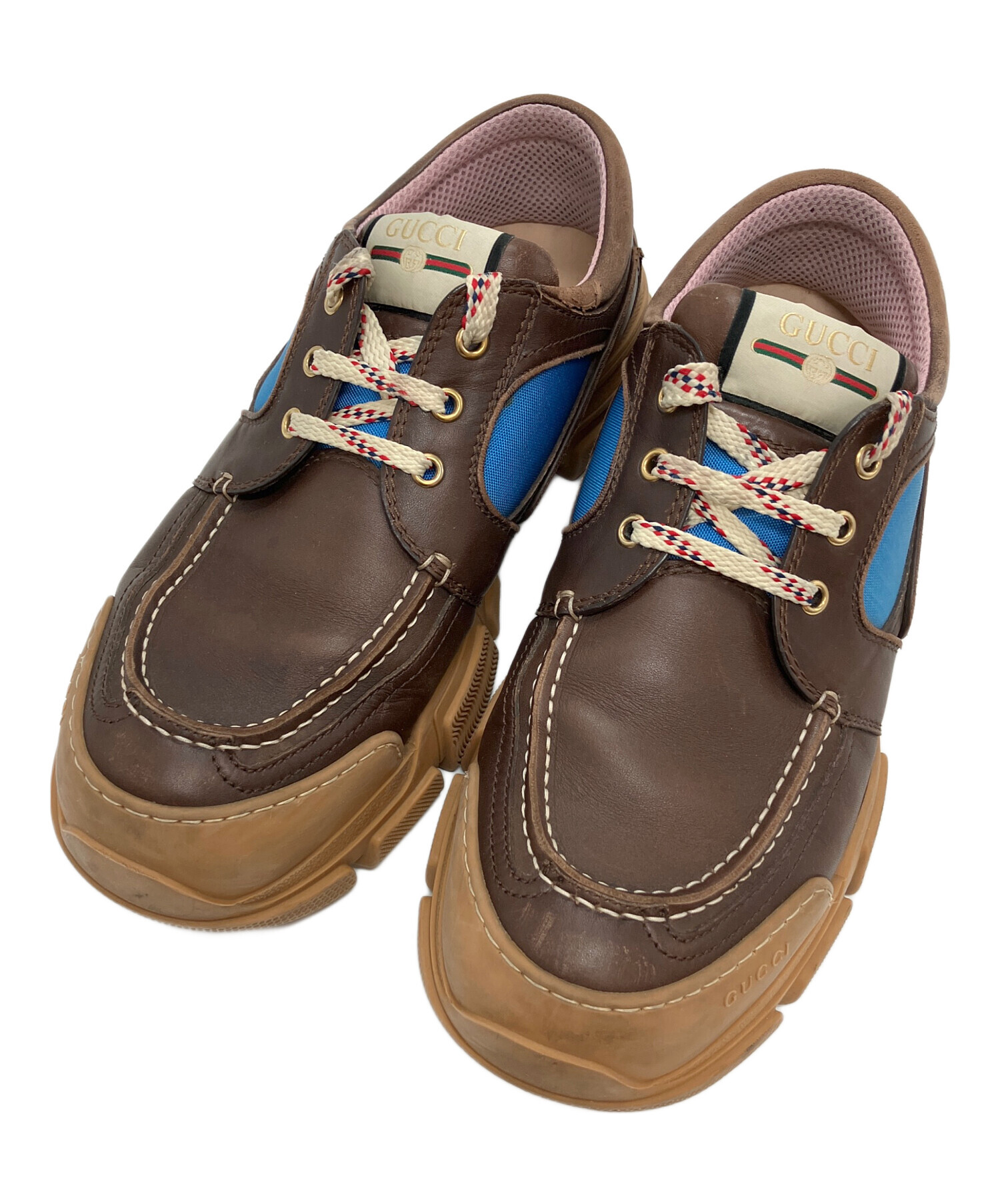 中古・古着通販】GUCCI (グッチ) BOATREK SNEAKER ブラウン×ベージュ