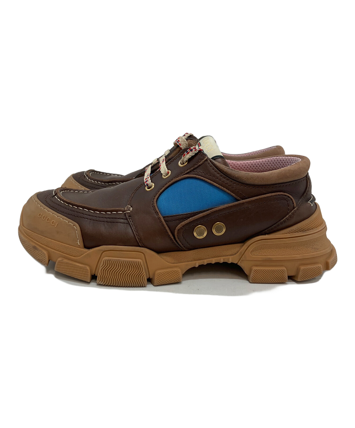 GUCCI グッチ BOATREK スニーカー 576048 中古・古着通販】GUCCI (グッチ) BOATREK SNEAKER ブラウン×ベージュ