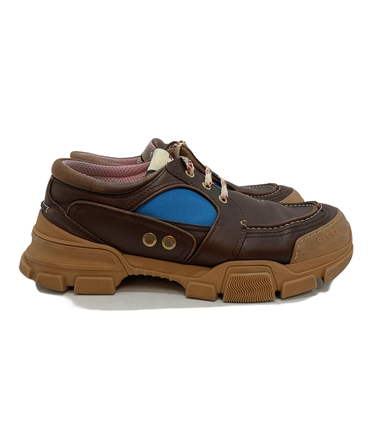い*ん様 GUCCI BOATREK Dad sneaker【本物保証】 中古・古着通販】GUCCI (グッチ) BOATREK SNEAKER ブラウン×ベージュ