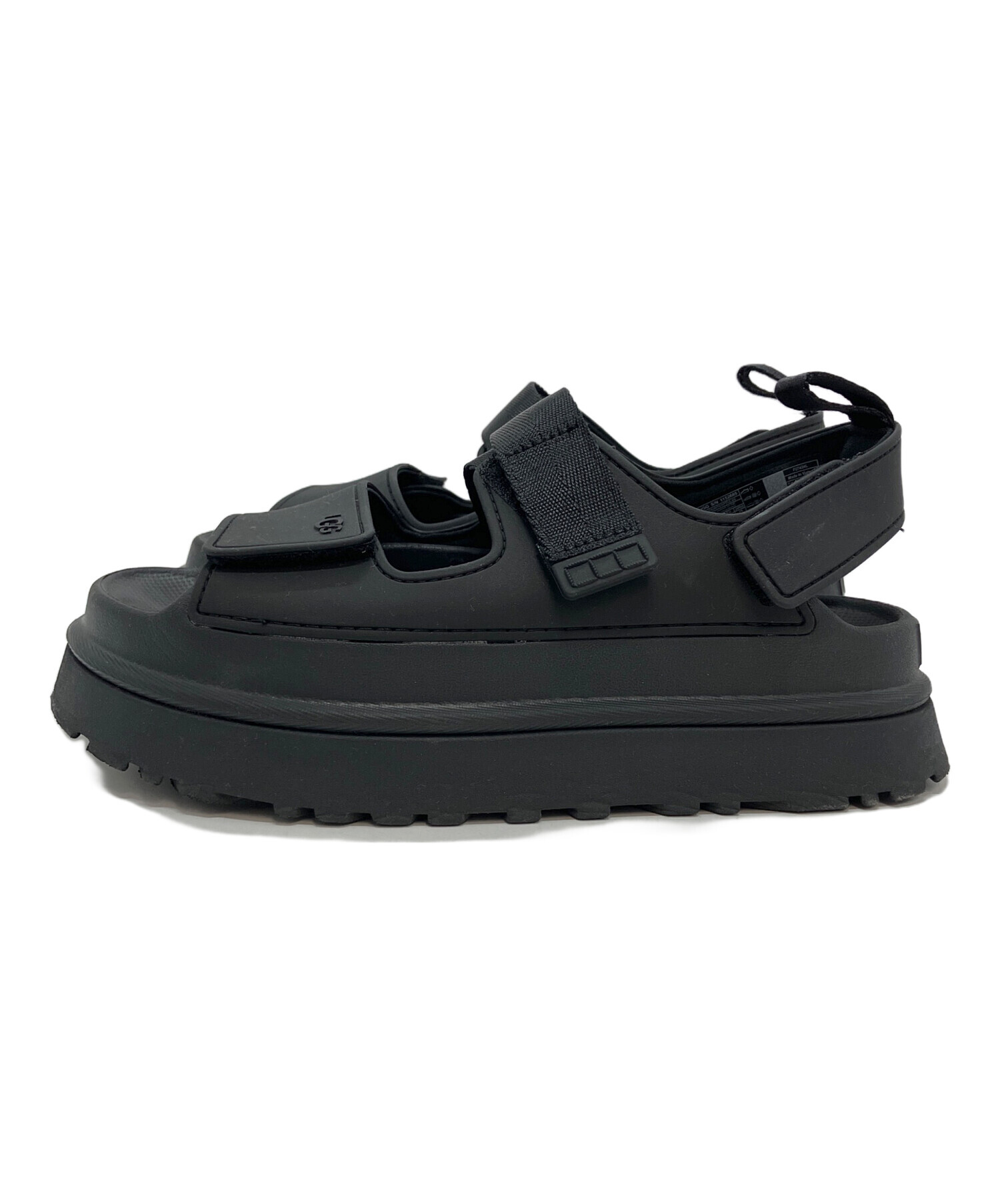 中古・古着通販】UGG (アグ) 厚底サンダル ブラック サイズ:25