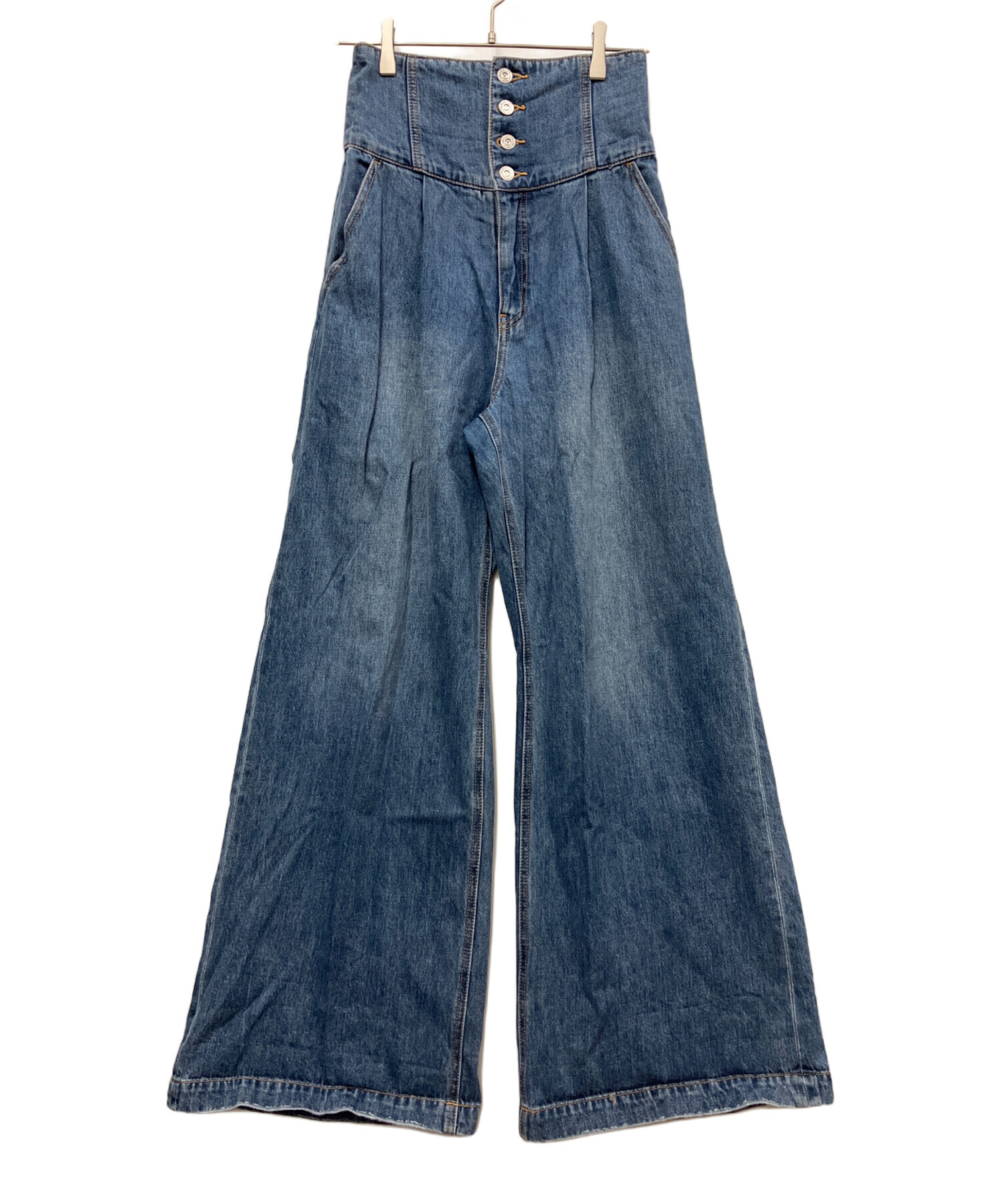 中古・古着通販】moussy (マウジー) CORSET DESIGN BAGGY インディゴ