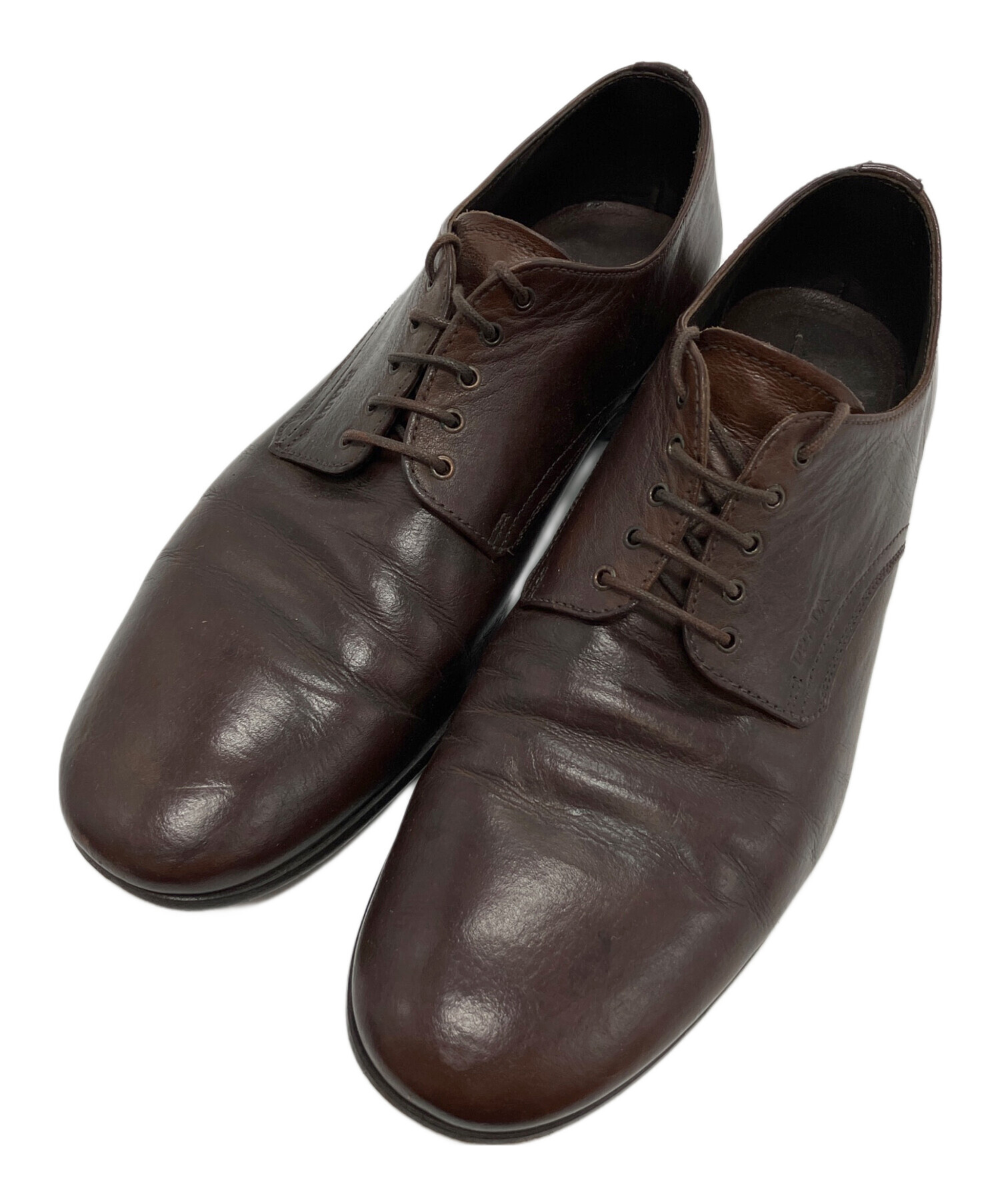 中古・古着通販】PRADA (プラダ) ビジネスシューズ ブラウン サイズ:5