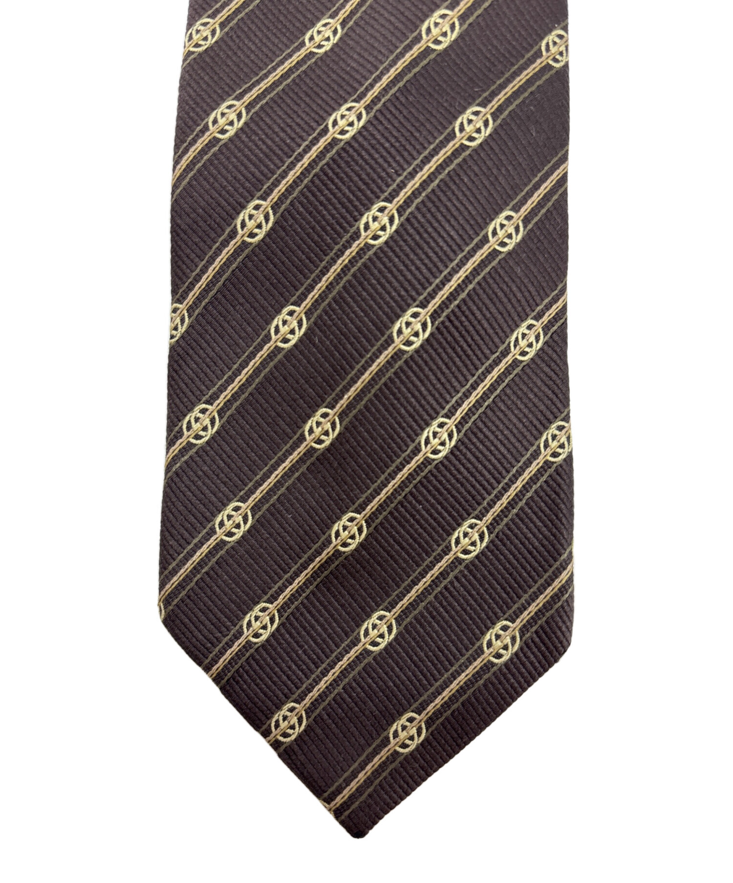 中古・古着通販】GUCCI (グッチ) ネクタイ ブラウン サイズ:不明