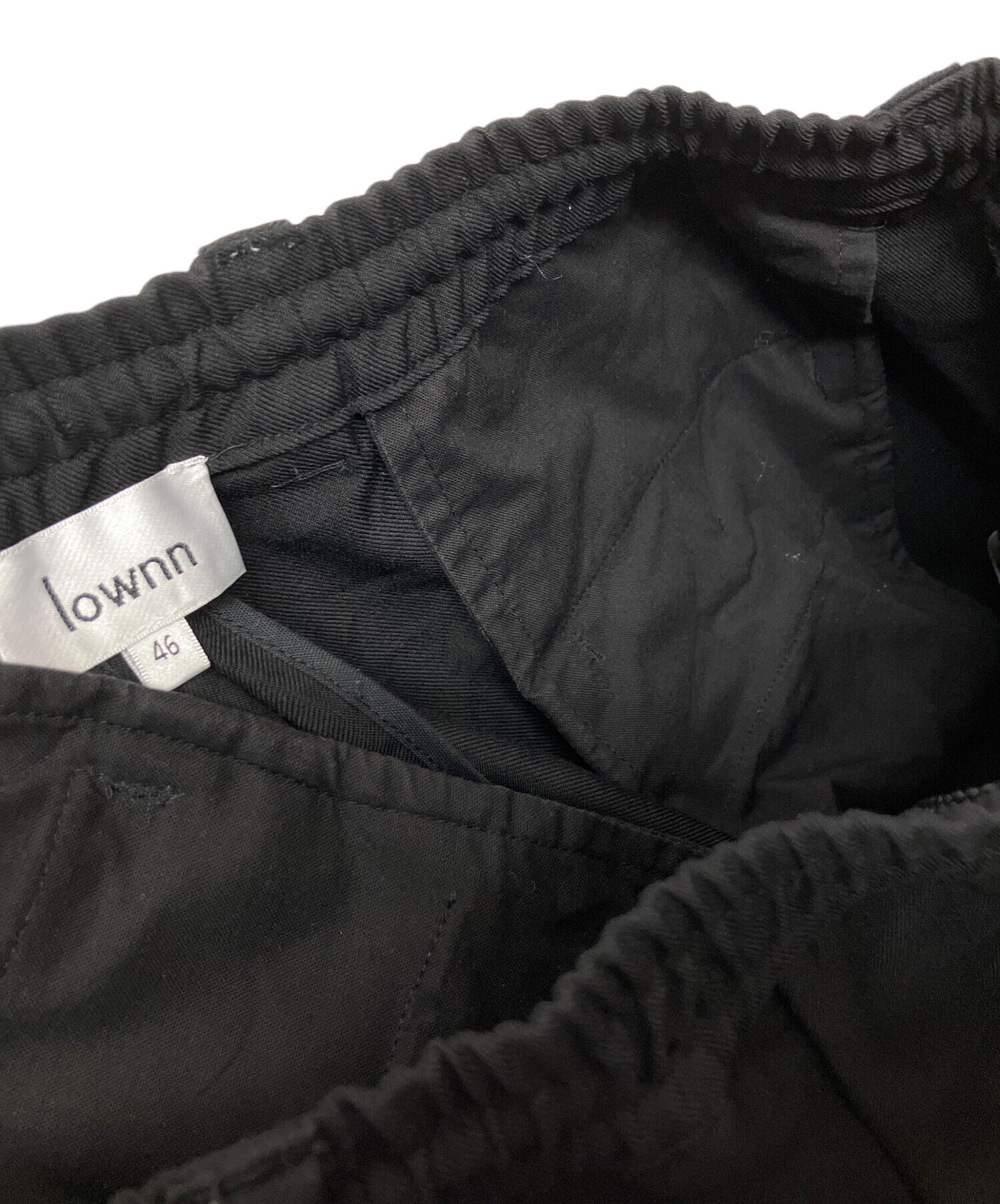 中古・古着通販】lownn (ローン) ウールパンツ ブラック サイズ:46