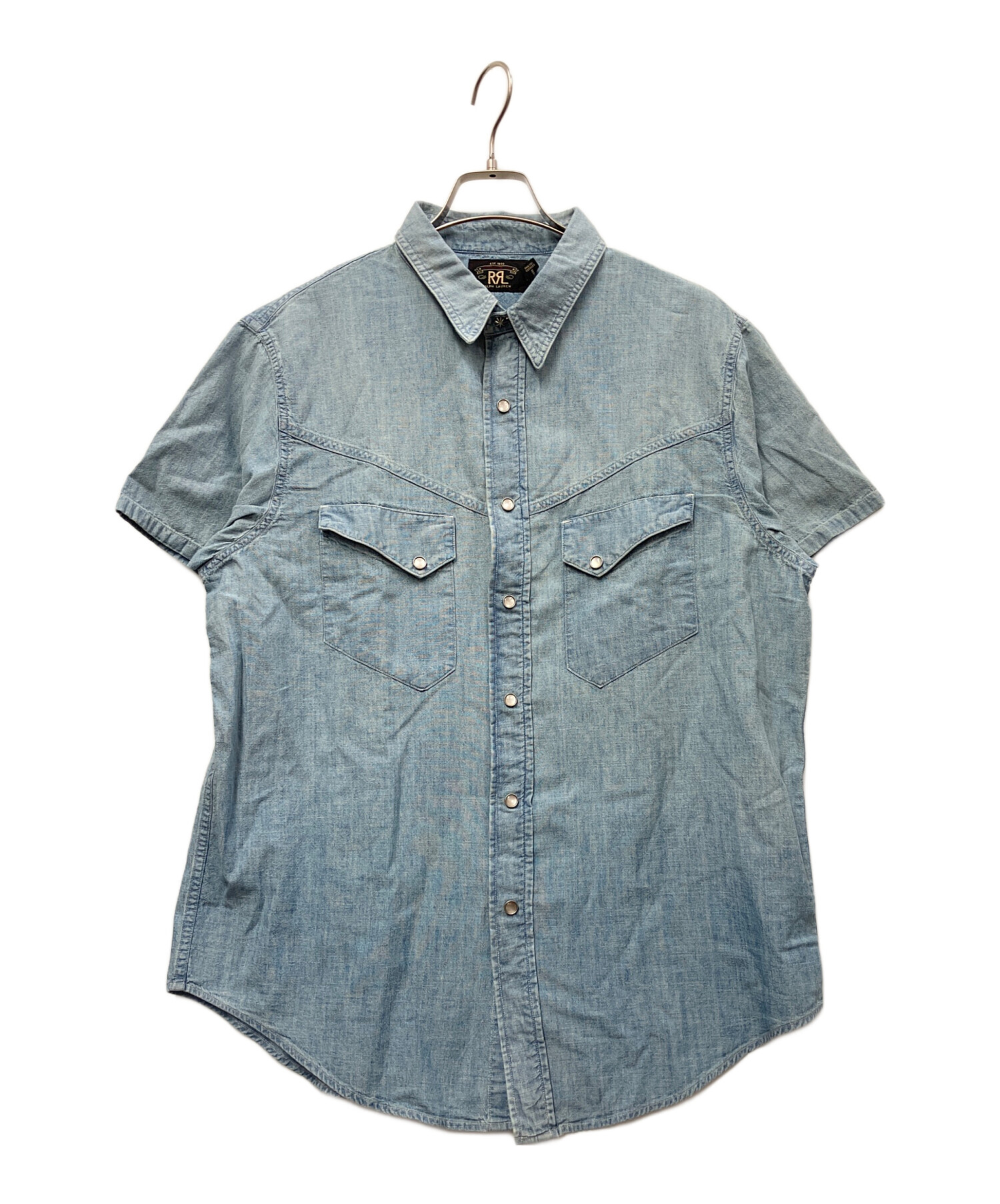 中古・古着通販】RRL (ダブルアールエル) デニムウエスタンシャツ
