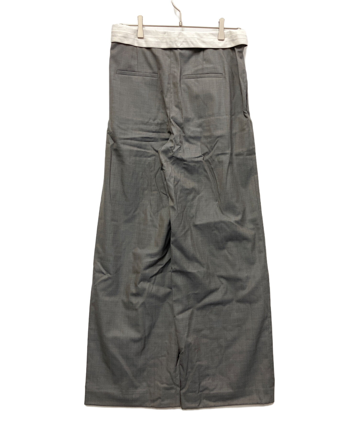 中古・古着通販】tibi (ティビ) スラックス グレー×ホワイト サイズ:2