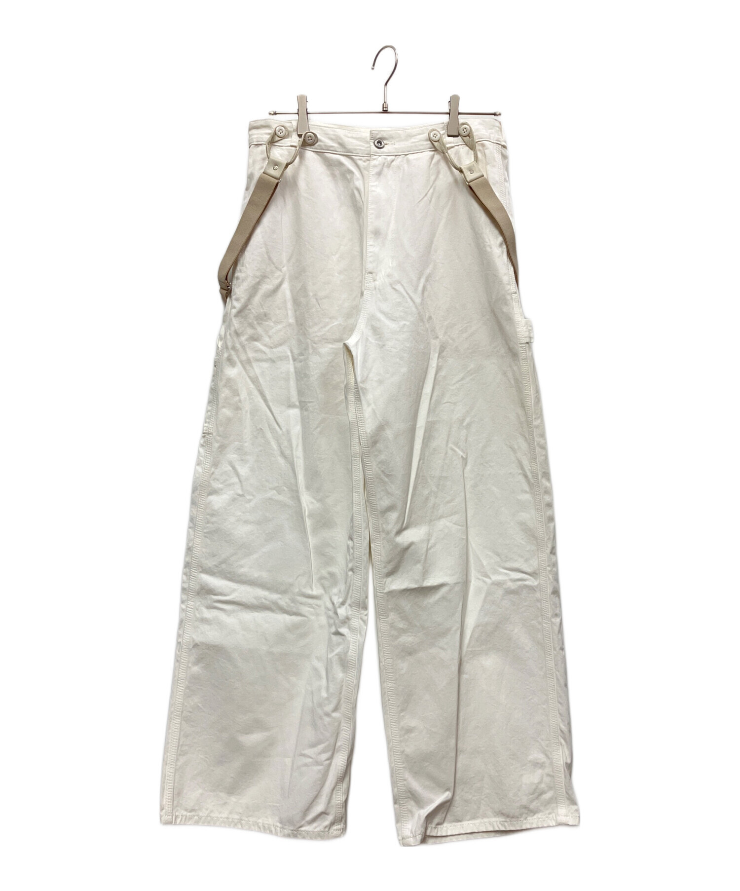 【plage】サスペンダーパンツ38サイズ 中古・古着通販】Plage (プラージュ) サスペンダーパンツ ホワイト