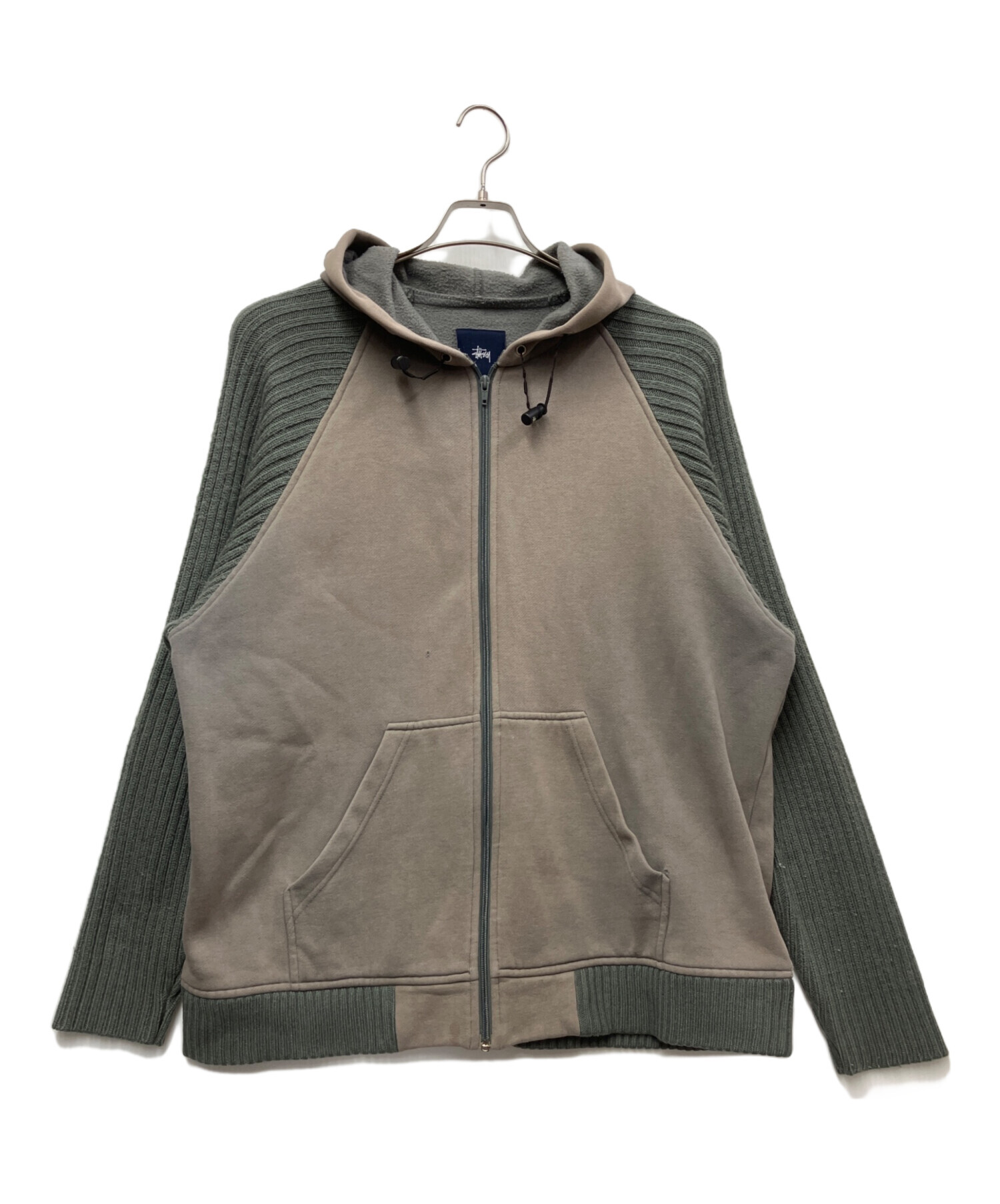 中古・古着通販】stussy (ステューシー) ジップパーカー グレー サイズ