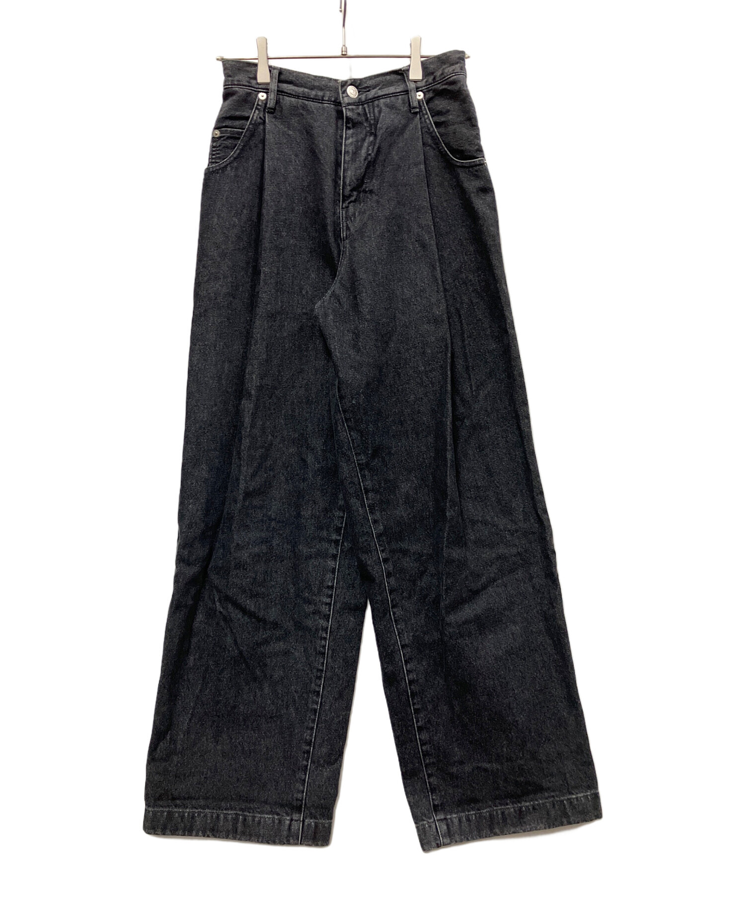 中古・古着通販】NEON SIGN (ネオンサイン) Wide denim slacks グレー