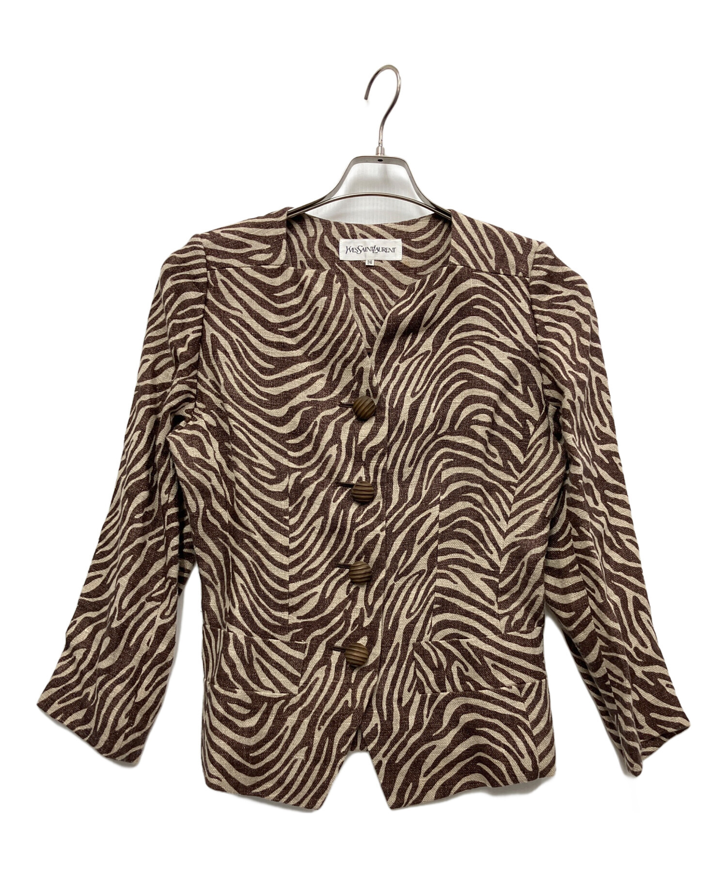 ✿イヴサンローランWOOL100%テーラードジャケットヴィンテージ 美品✿ 中古・古着通販】Yves Saint Laurent (イヴサンローラン) ヴィンテージ