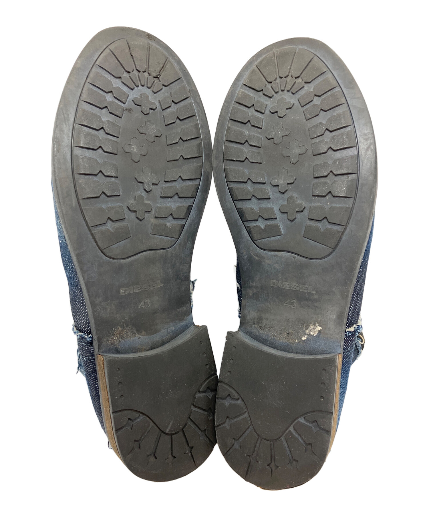 DIESEL ディーゼル　デニム 靴　ブーツ　サイズ43 中古・古着通販】DIESEL (ディーゼル) デニムブーツ インディゴ サイズ