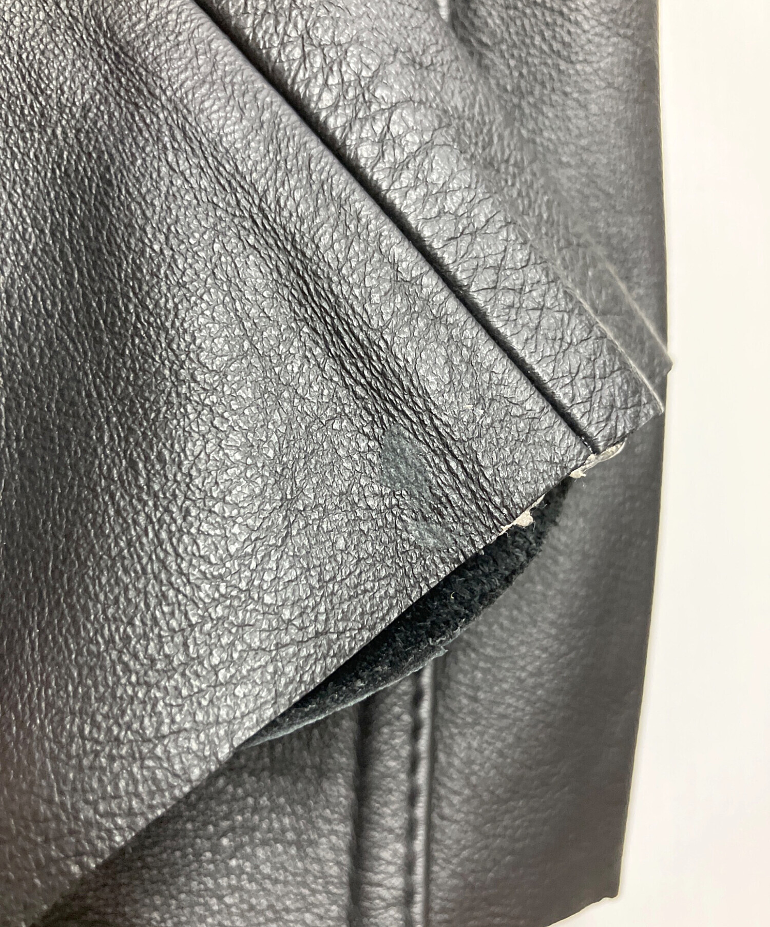 中古・古着通販】AVIREX (アヴィレックス) カウレザーパンツ ブラック