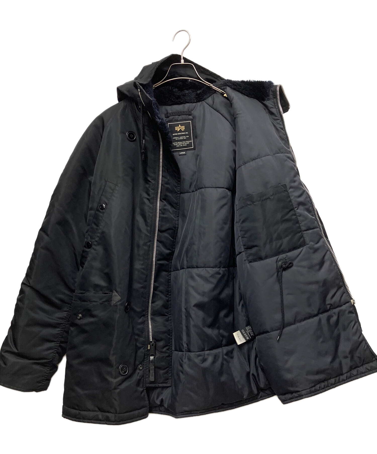 中古・古着通販】ALPHA (アルファ) N-3B フライトジャケット ブラック