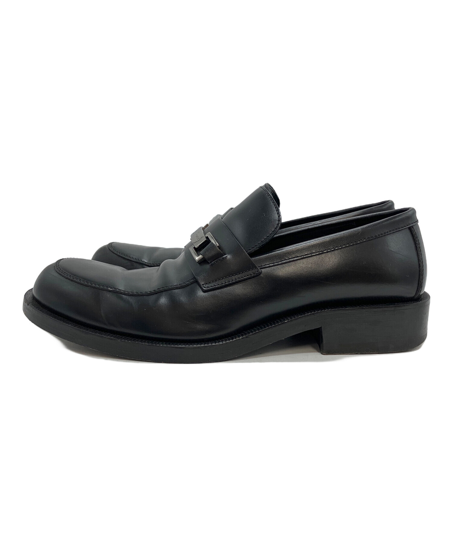 中古・古着通販】GUCCI (グッチ) ローファー ブラック サイズ:41 1/2E 