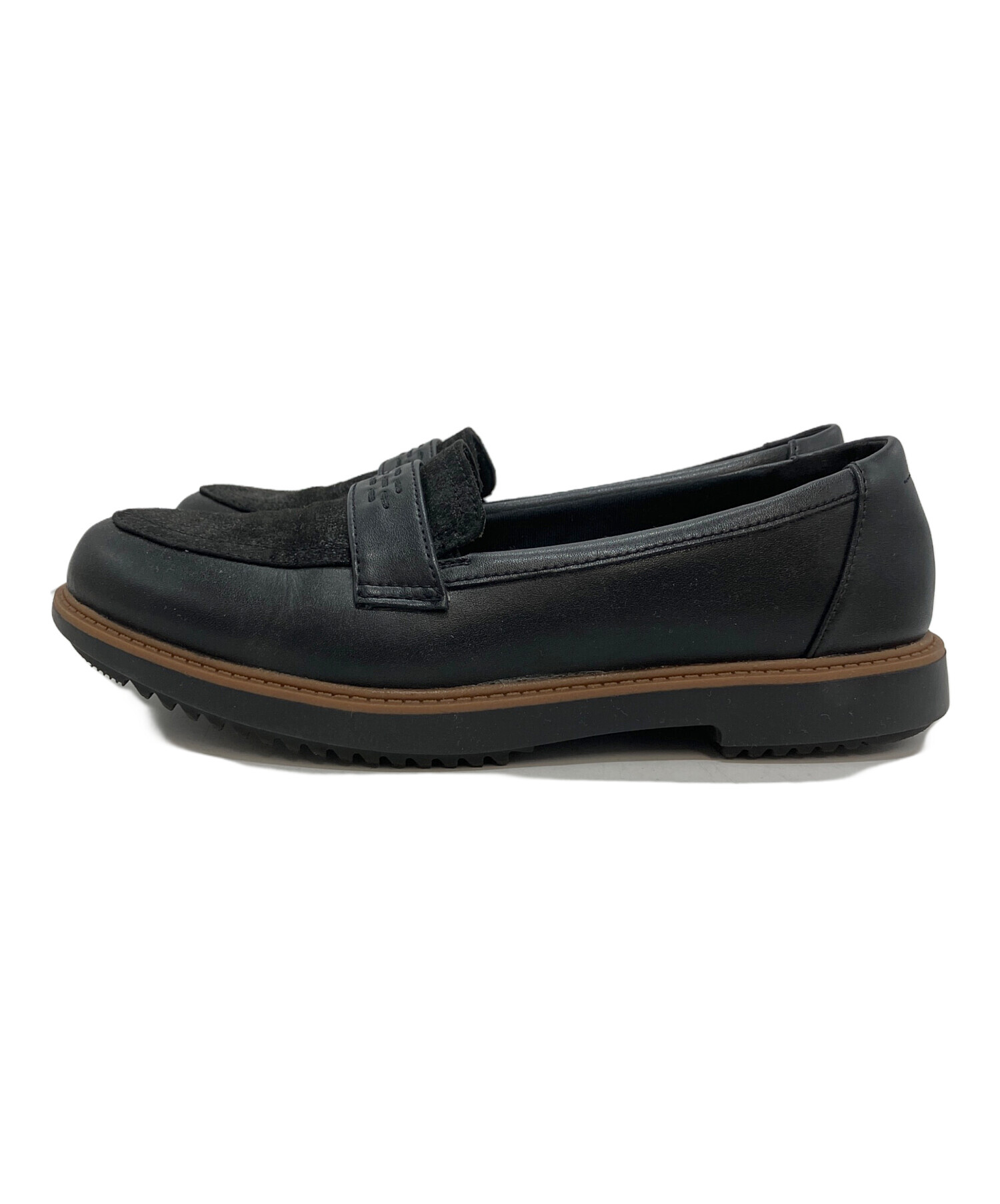 中古・古着通販】CLARKS (クラークス) ローファー ブラック サイズ:24 
