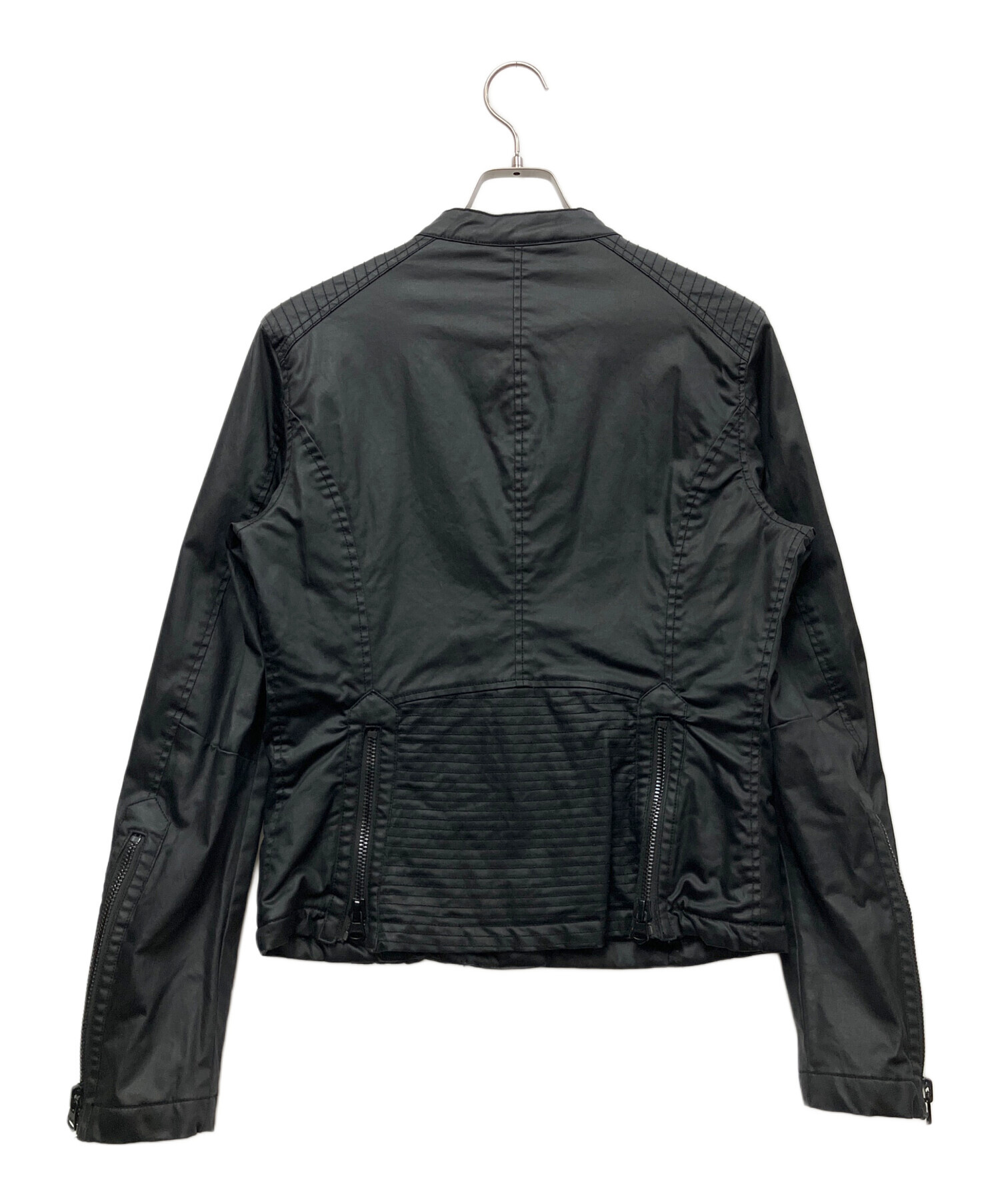 H*y様 REPLAY レザーライダース XL 黒 赤裏地 キルティング メンズ 中古・古着通販】REPLAY (リプレイ) ライダースジャケット ブラック