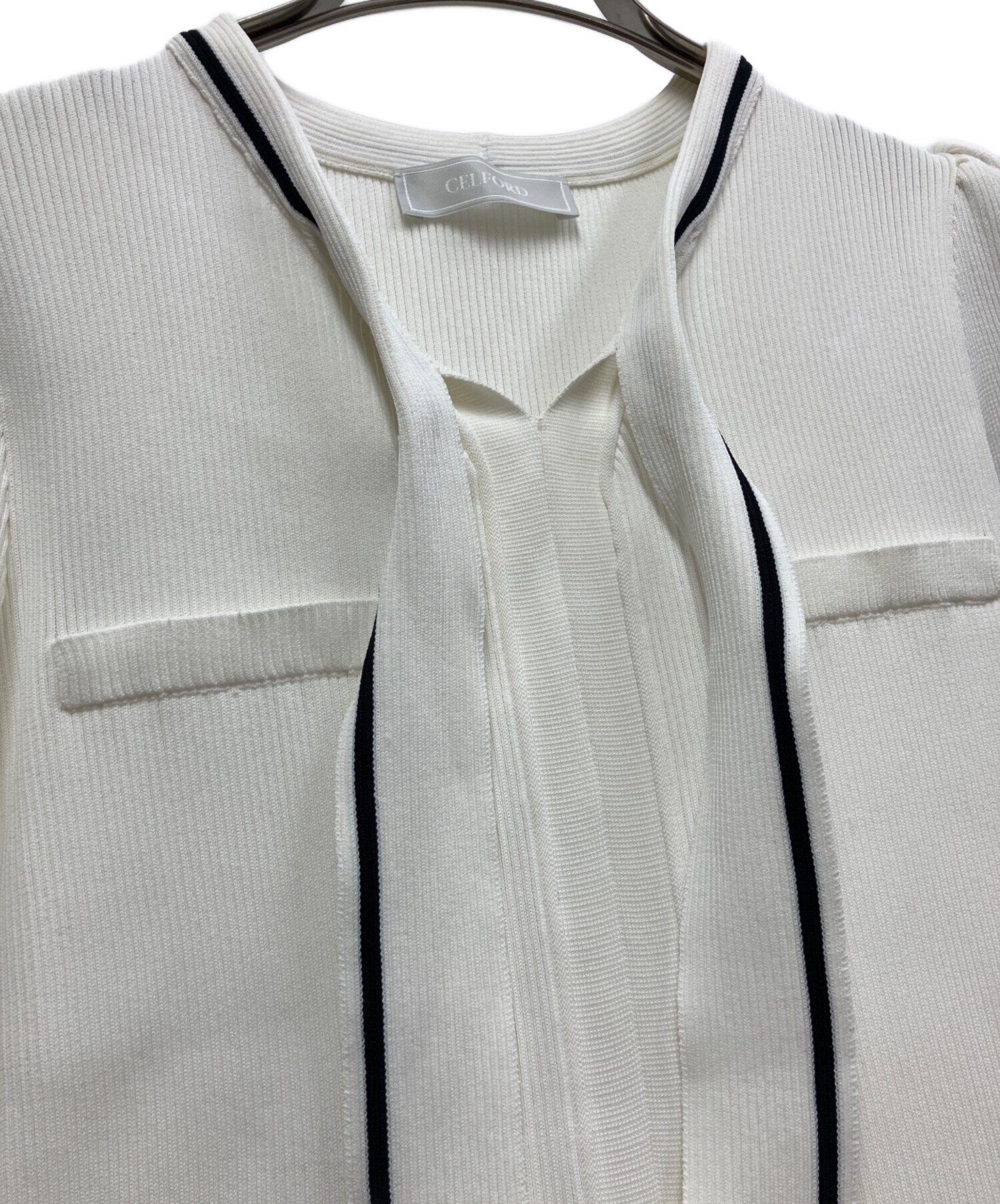 中古・古着通販】CELFORD (セルフォード) 半袖ワンピース ホワイト