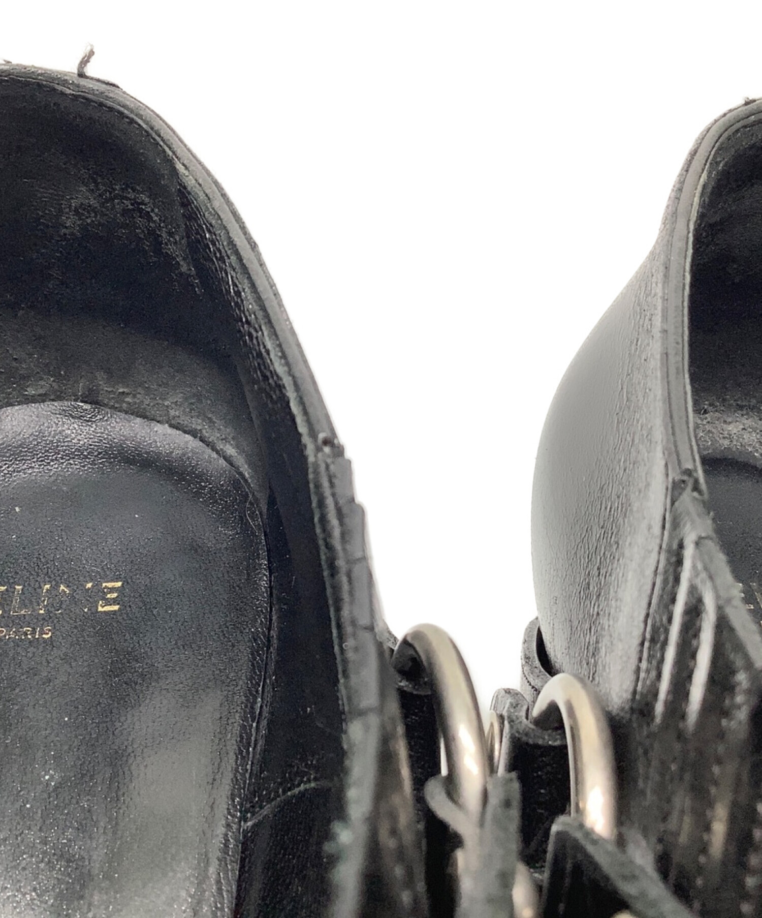 エディ期 CELINE ジャクノ クロップドバイカーブーツ 40 美品　7cm エディ期 CELINE ジャクノ クロップドバイカーブーツ 40 美品