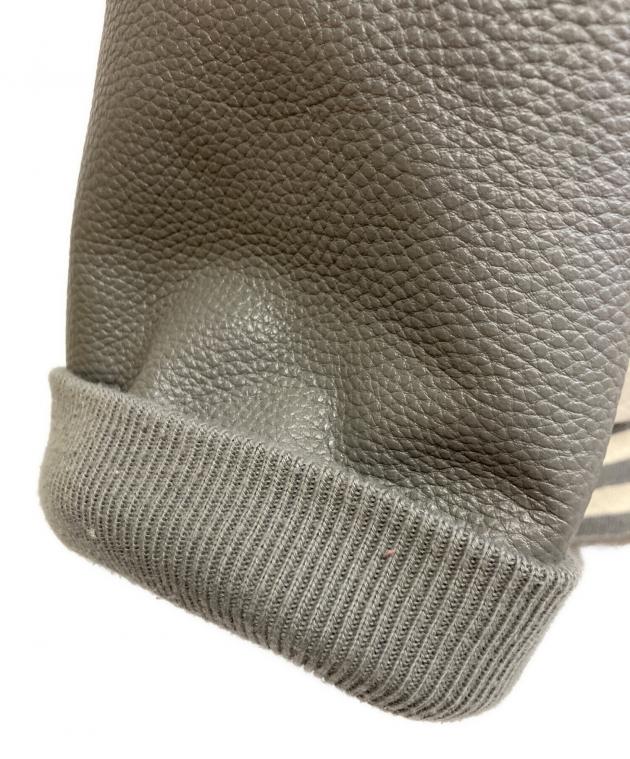 中古・古着通販】SAMPLES (サンプルズ) 袖革スタジャン グレー
