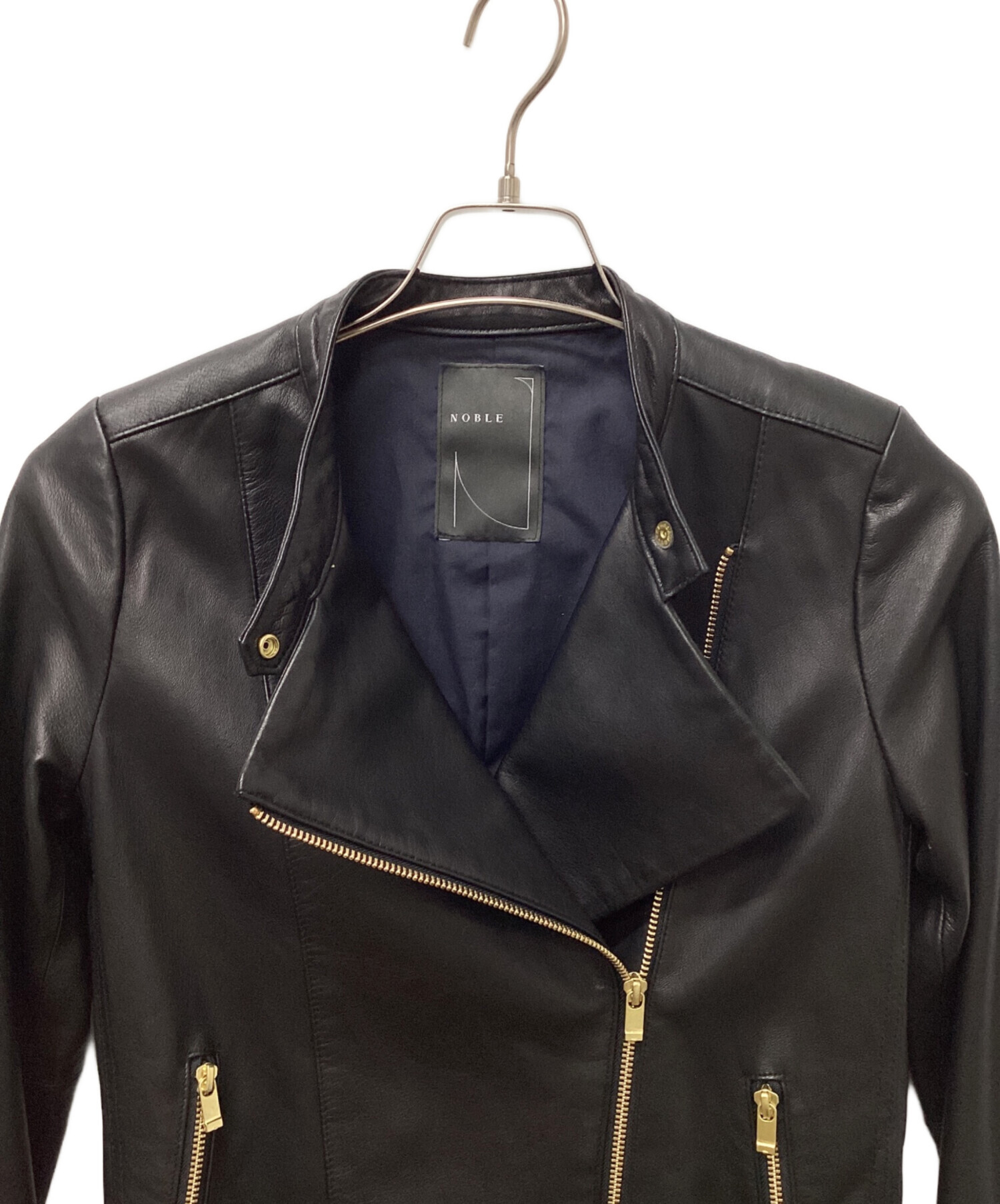 中古・古着通販】Noble (ノーブル) ソフトラムレザーライダース