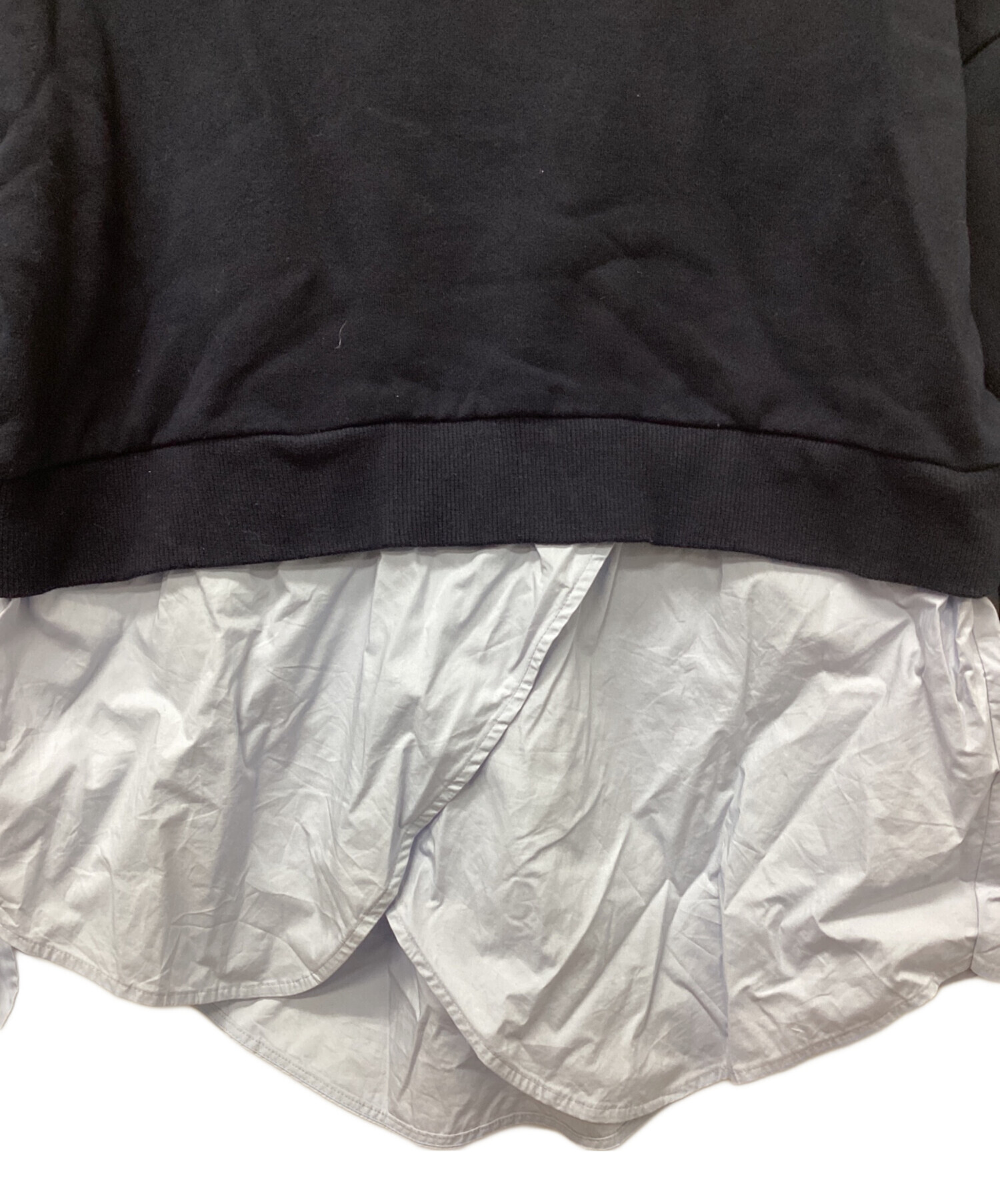 nagonstans 定価3.1万 ソフトスウェットコンビプルオーバー ネイビー ナゴンスタンス nagonstans スウェット 470FA880-0500 トレーナー