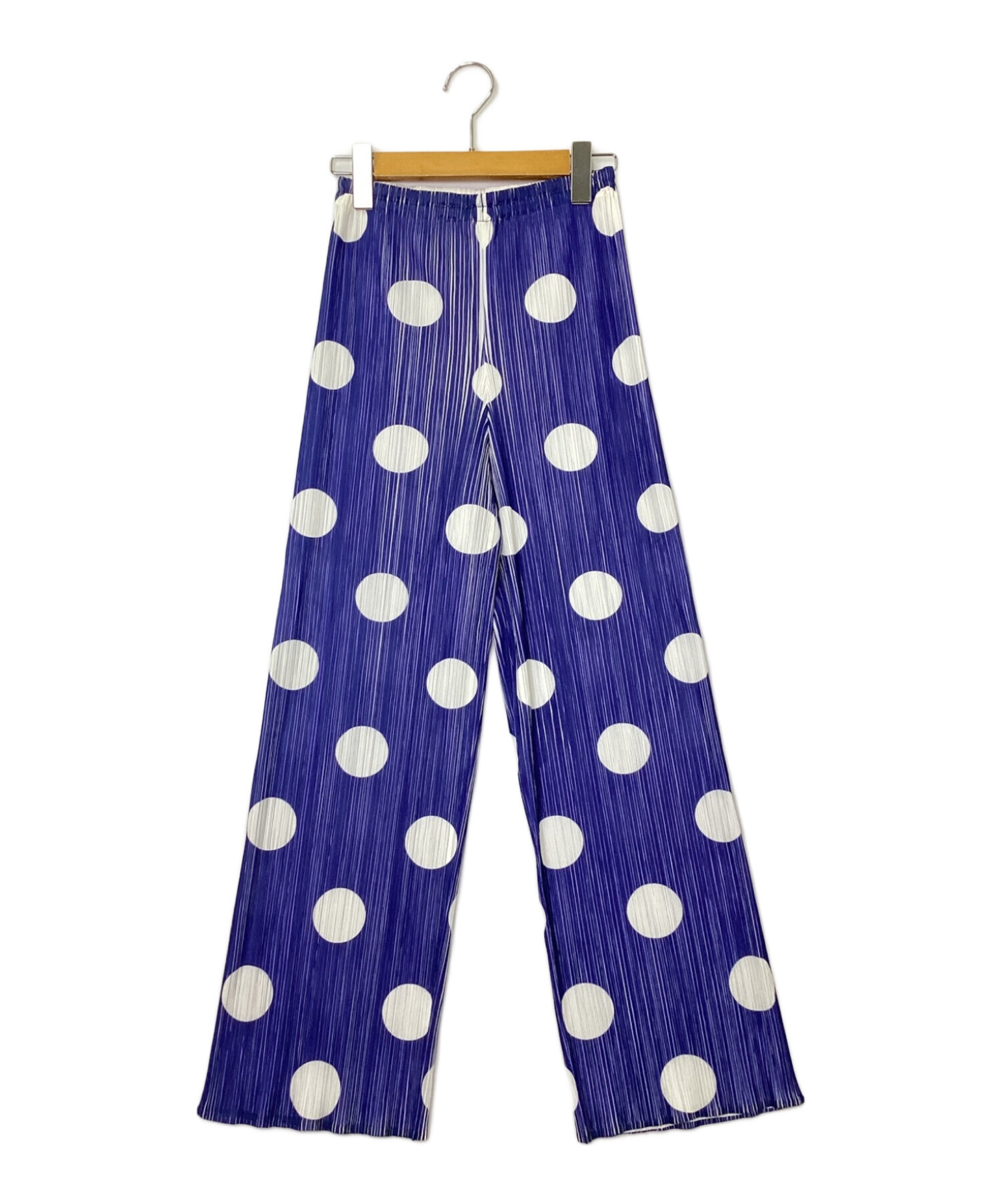 pleats please ブルー　ワイドパンツ 中古・古着通販】PLEATS PLEASE (プリーツプリーズ) プリーツパンツ
