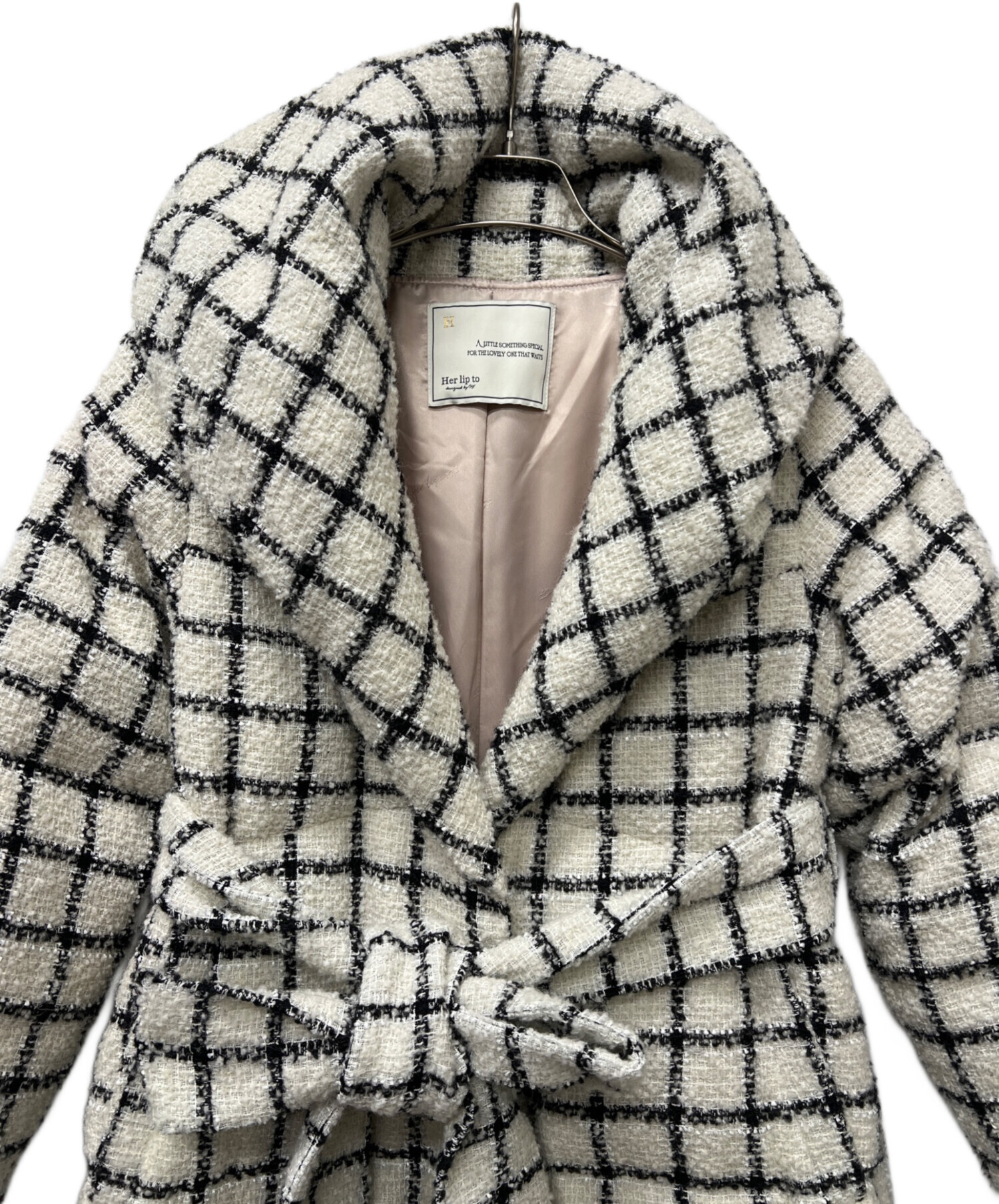 中古・古着通販】HER LIP TO (ハーリップトゥ) Loop Yarn Tweed Belted