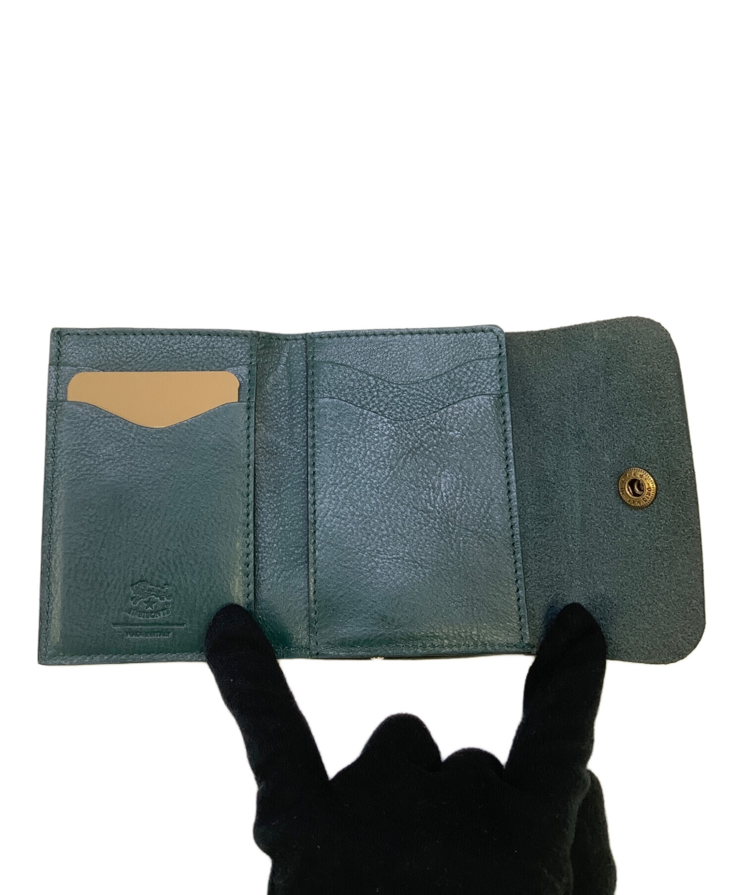 中古・古着通販】IL BISONTE (イル ビゾンテ) がま口財布 グリーン 