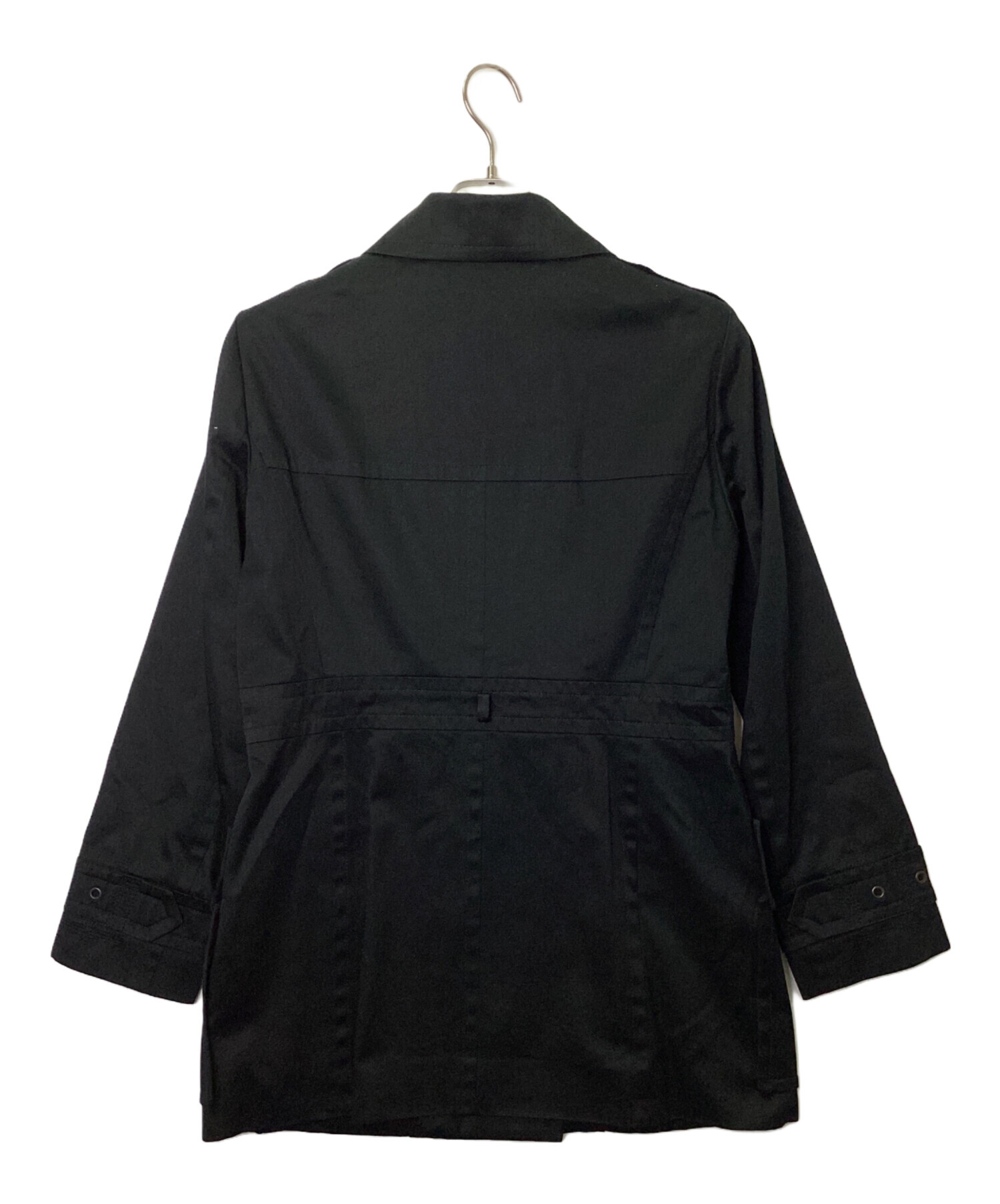 Yves Saint Laurent 黒 ステンカラーコート サンローラン