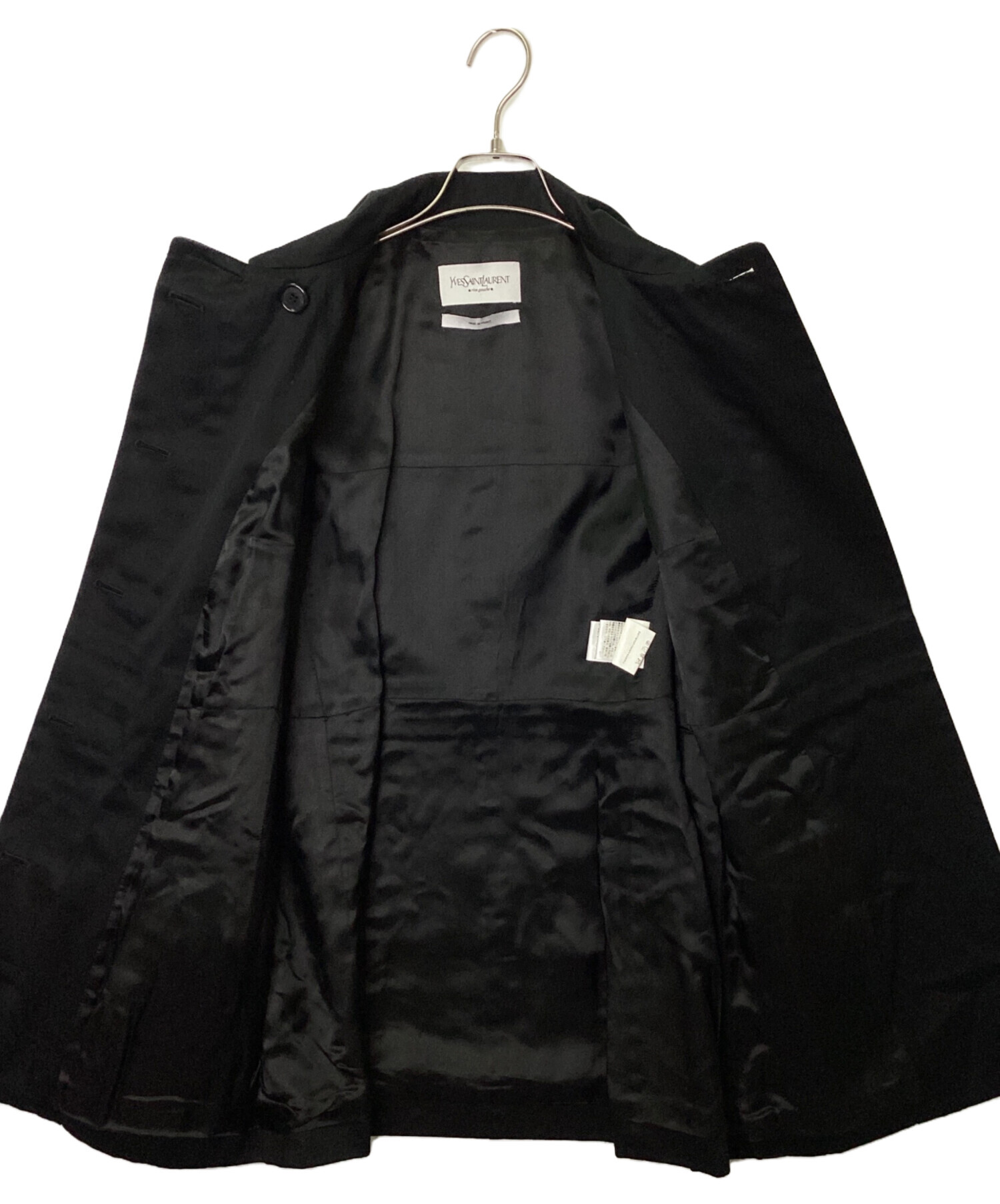 YVES SAINT LAURENT ステンカラーコート L相当（D123） SAINT LAURENT - 【人気】イヴ・サンローラン アンゴラステンカラー