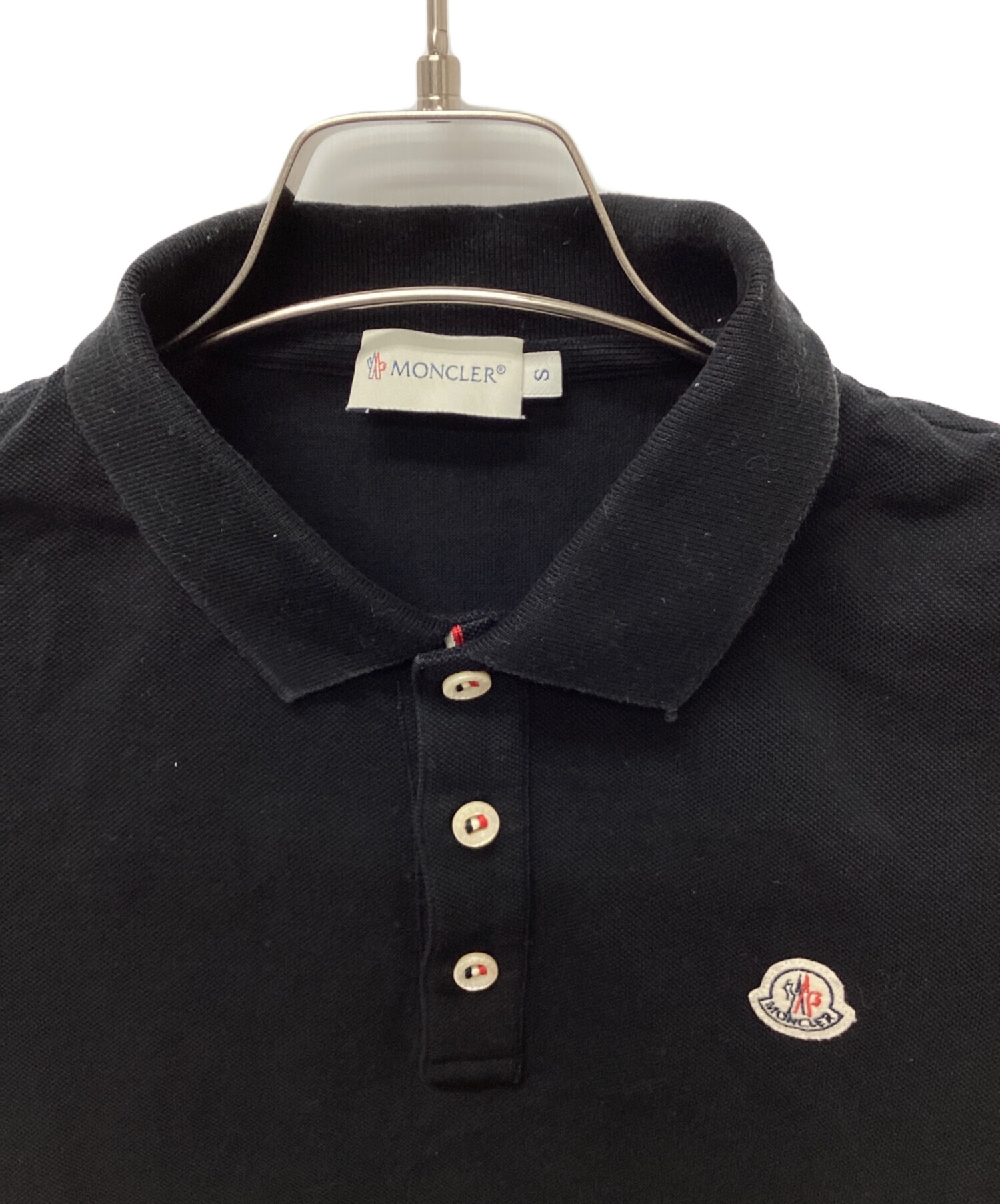 中古・古着通販】MONCLER (モンクレール) ポロシャツ ブラック サイズ