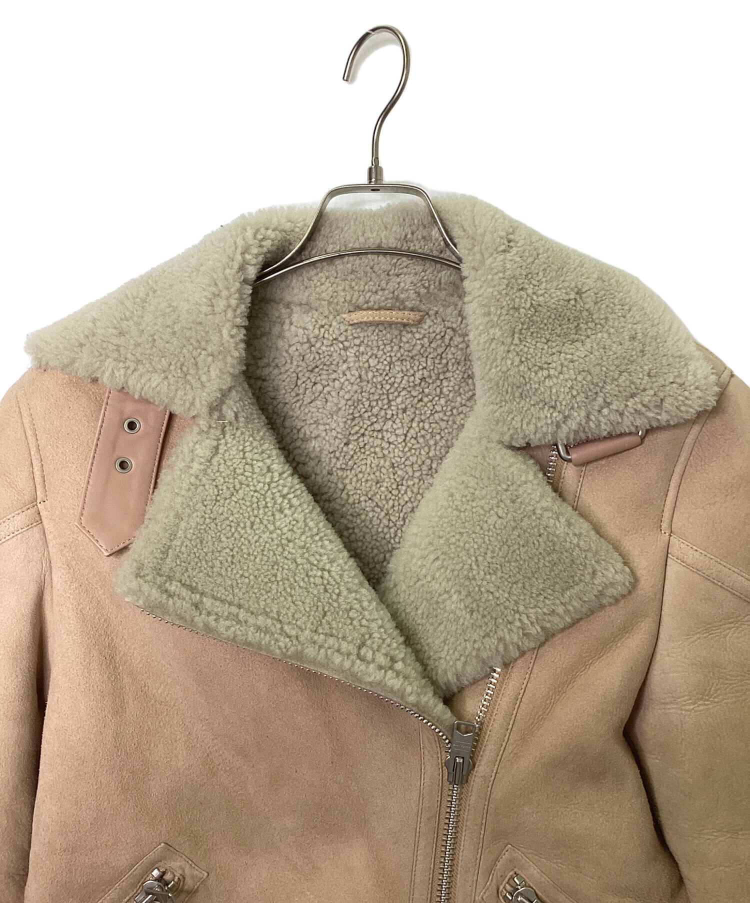 定価21万ALL SAINTS 希少（M）S！ムートンジャケット美品 定価21万ALL SAINTS 希少（M）S！ムートンジャケット美品