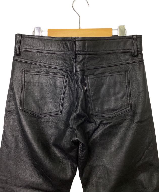 中古・古着通販】AVIREX (アヴィレックス) レザーパンツ ブラック