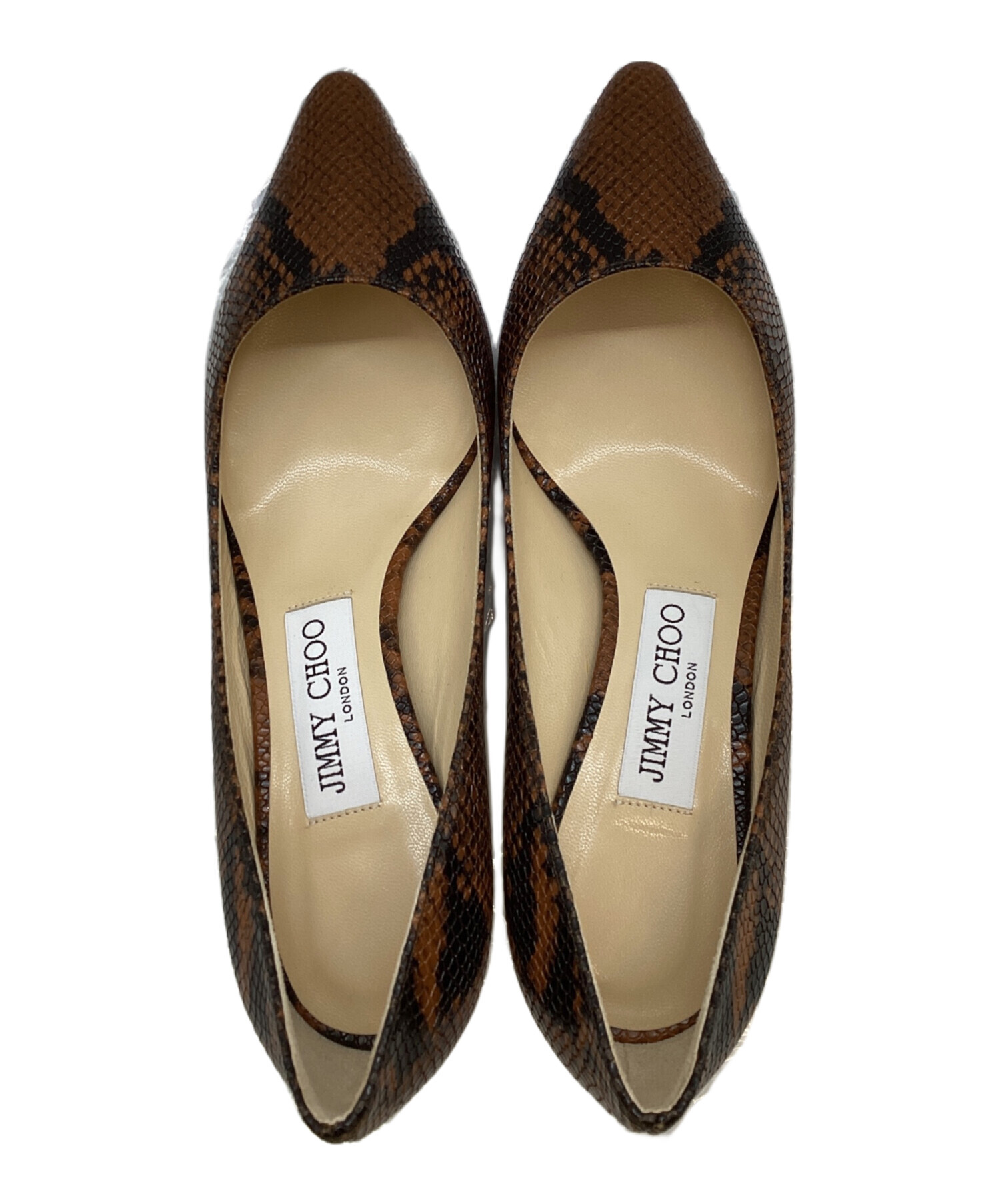 最終値下げ！JIMMY CHOO ROMY ベージュ パンプス 35.5 中古・古着通販】JIMMY CHOO (ジミーチュウ) ROMY（ロミー）60 ヒール