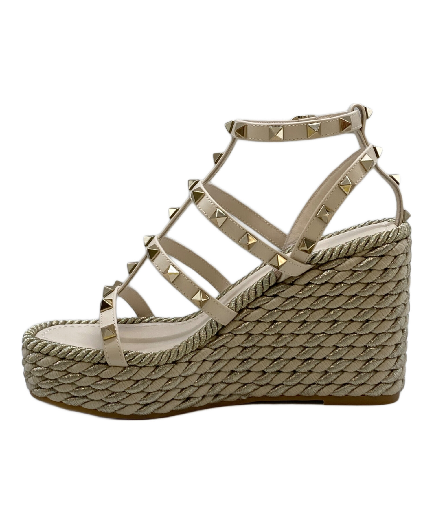 【未使用】ヴァレンティノガラヴァーニ Vロゴ サンダル ブラウン ゴールド 近年 中古・古着通販】VALENTINO GARAVANI (ヴァレンティノ・ガラヴァーニ