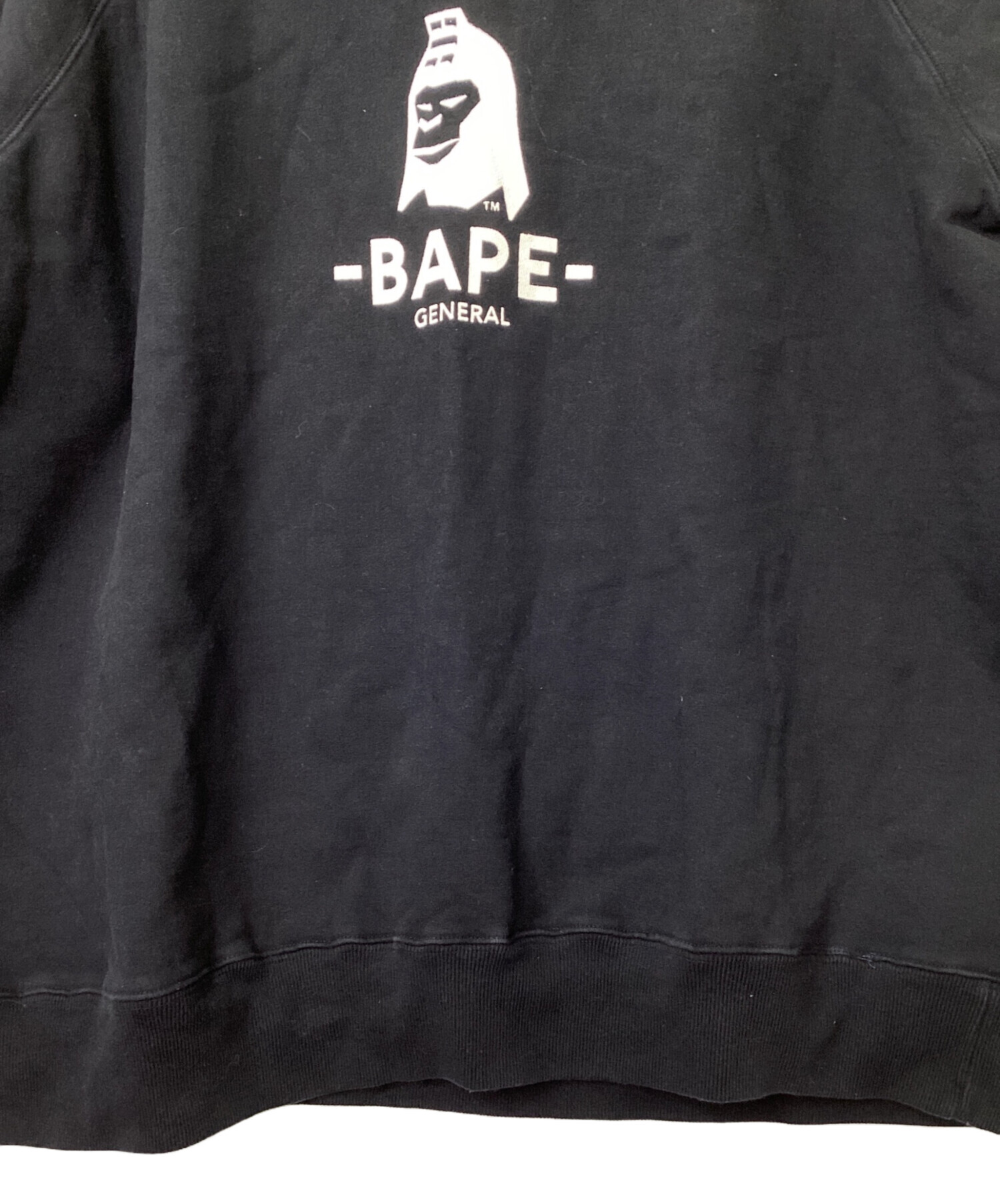 90s APE アベイシングエイプ　エイプ　スウェット　黒　XL 古着　猿 中古・古着通販】A BATHING APE (アベイシングエイプ) クルー